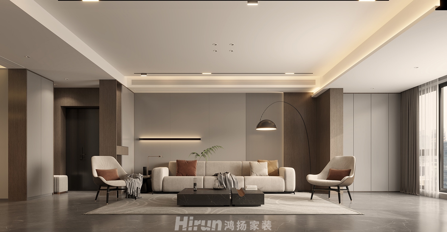 博林云棲210㎡雅致現(xiàn)代大平層 裝修案例效果圖-5