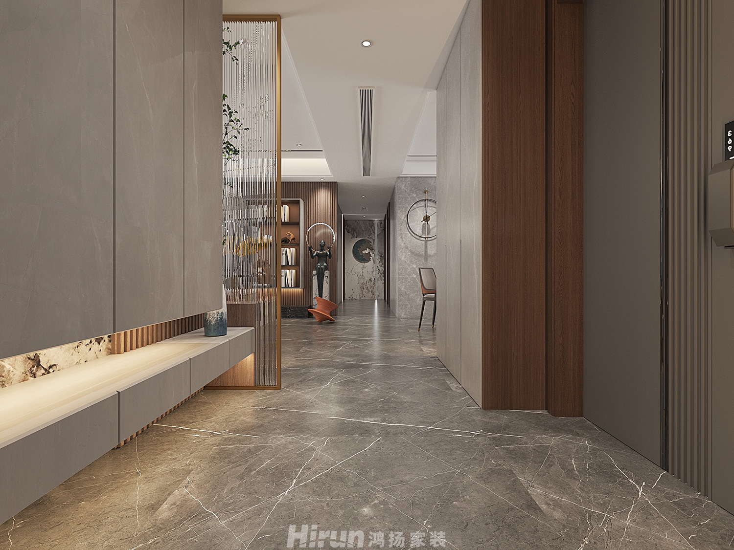 金茂建發(fā)觀悅180㎡雅致現(xiàn)代大平層 裝修案例效果圖-14