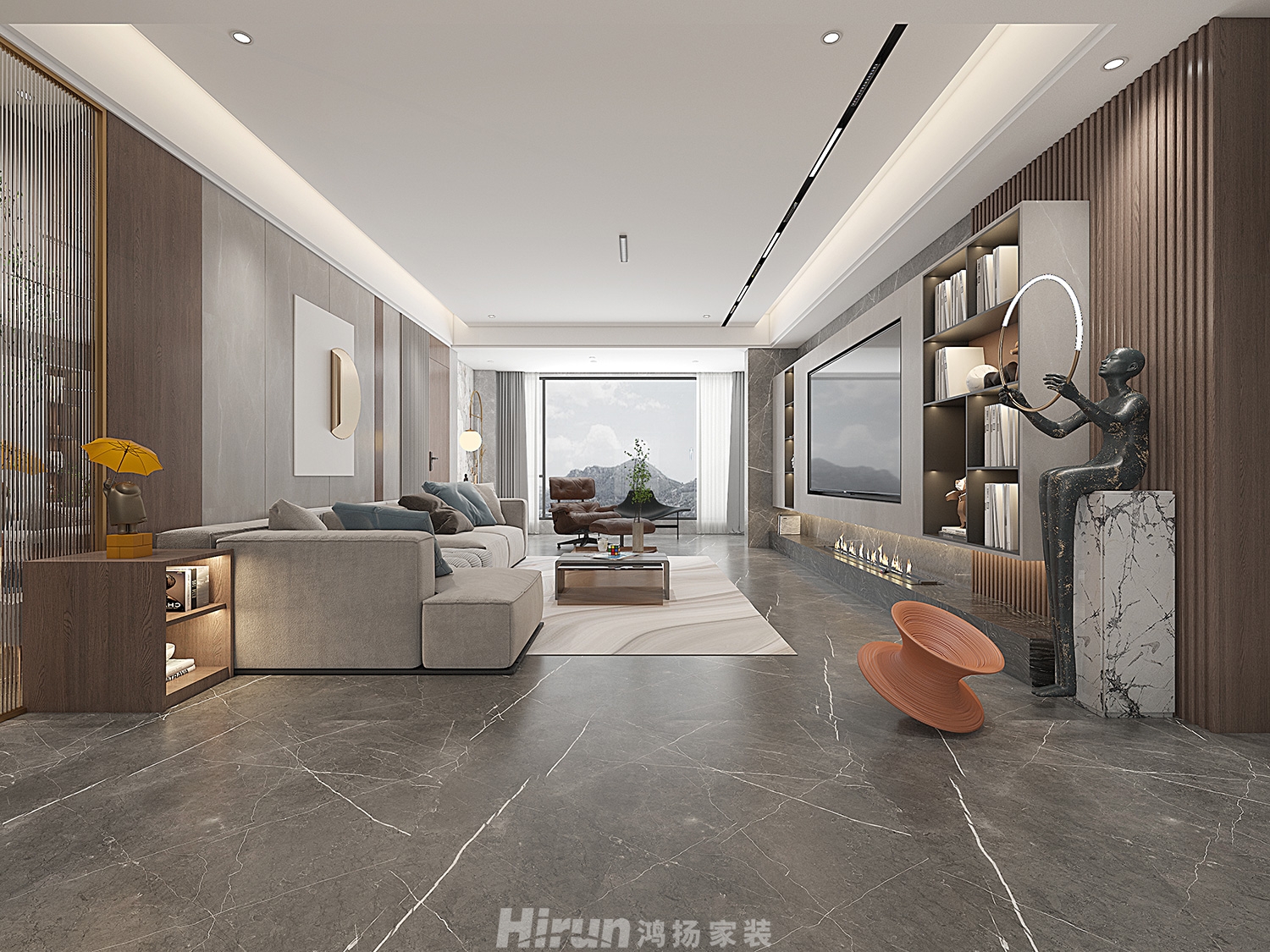 金茂建發(fā)觀悅180㎡雅致現(xiàn)代大平層 裝修案例效果圖-8