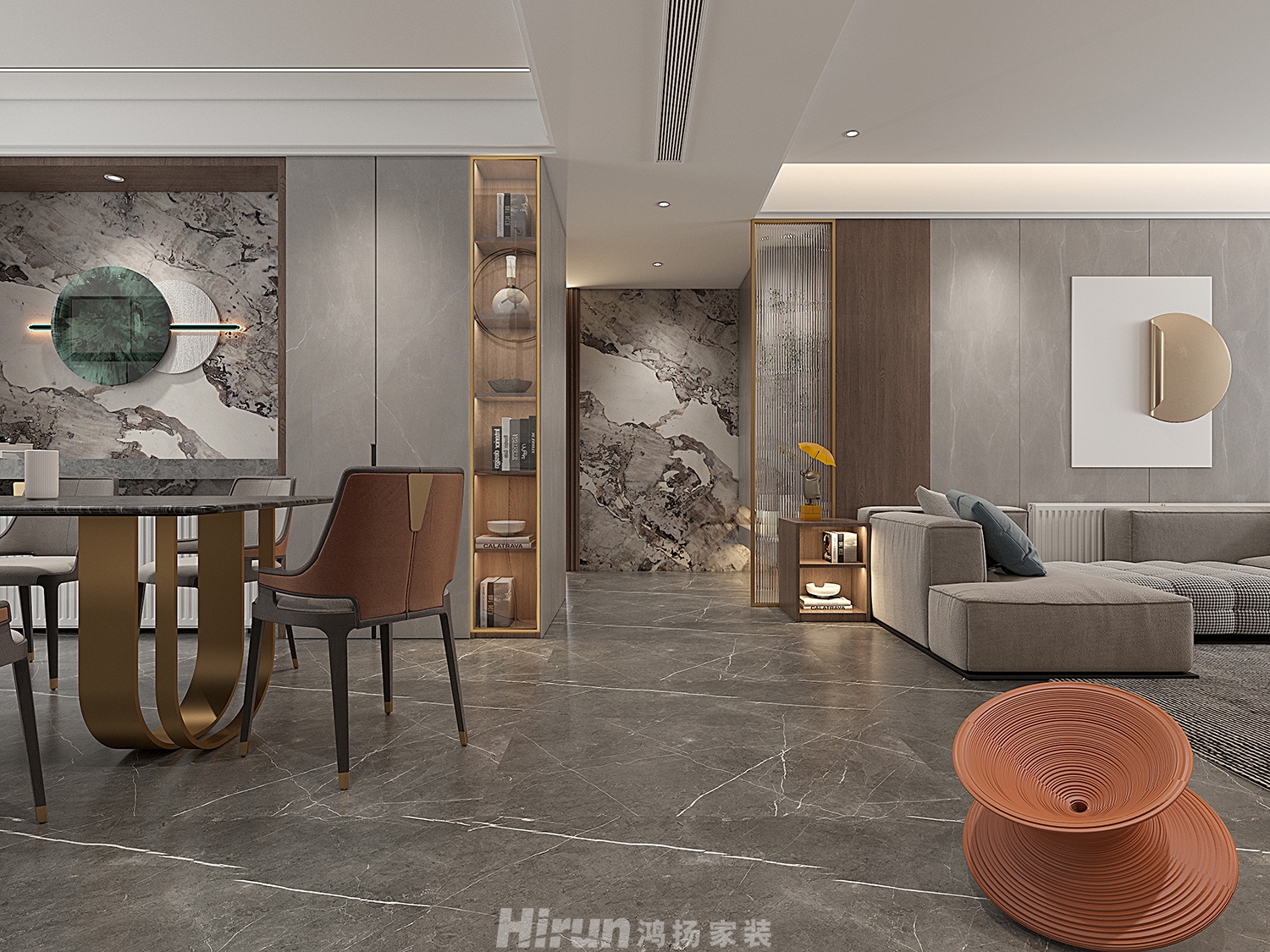 金茂建發(fā)觀悅180㎡雅致現(xiàn)代大平層 裝修案例效果圖-4