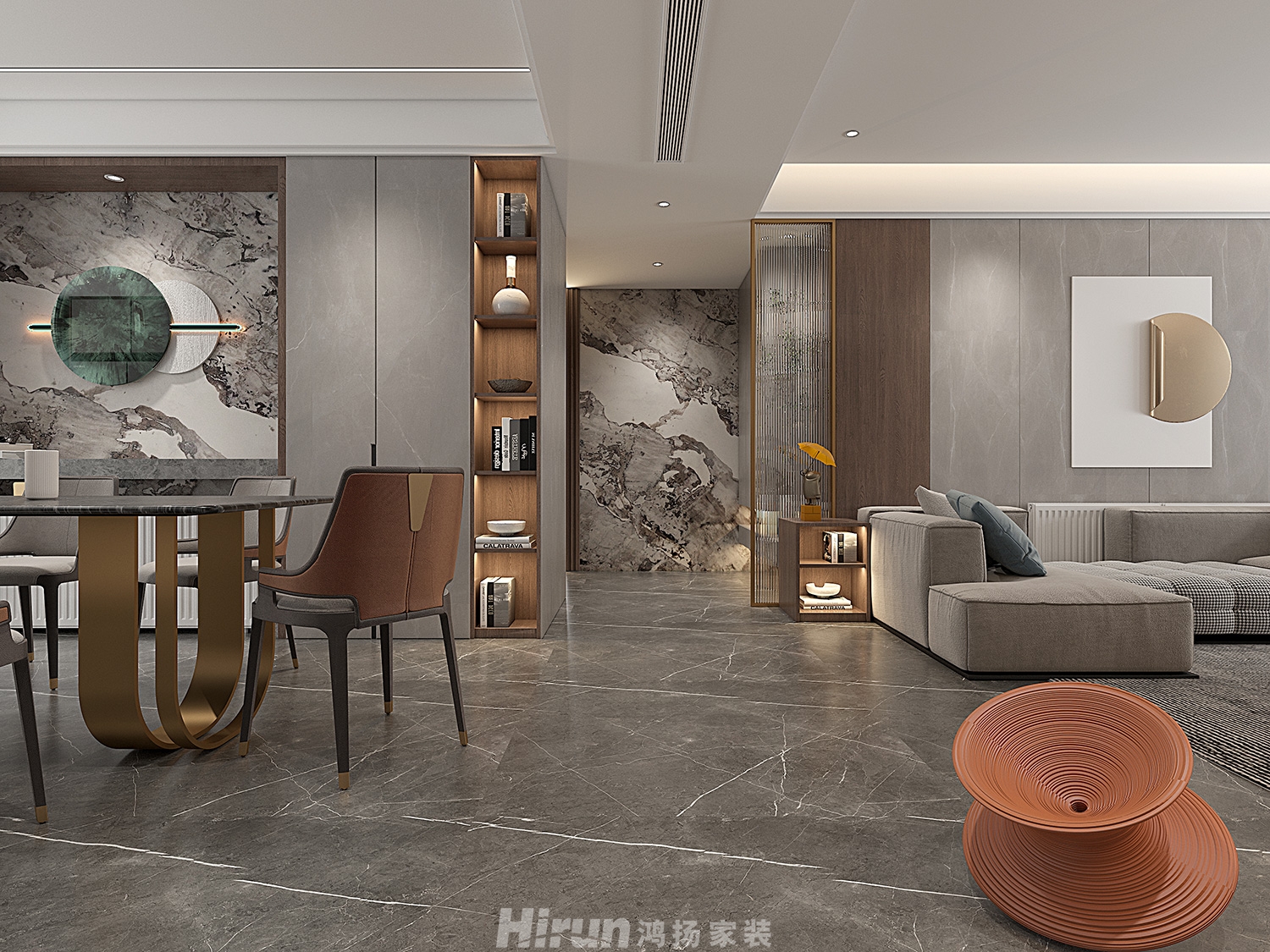 金茂建發(fā)觀悅180㎡雅致現(xiàn)代大平層 裝修案例效果圖-10