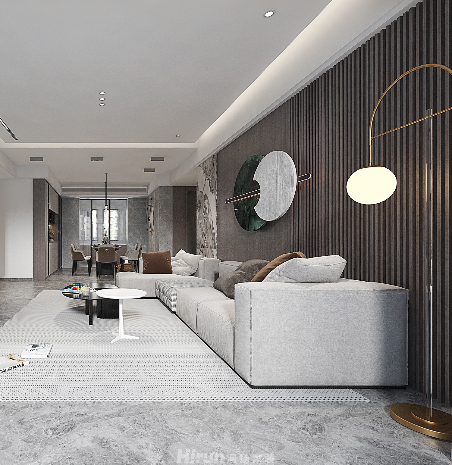 鑫遠尚璽210㎡雅致現代大平層 裝修案例效果圖-7