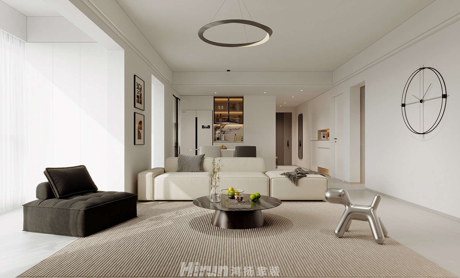 合能璞麗140㎡北歐之光四居室 裝修案例效果圖-5