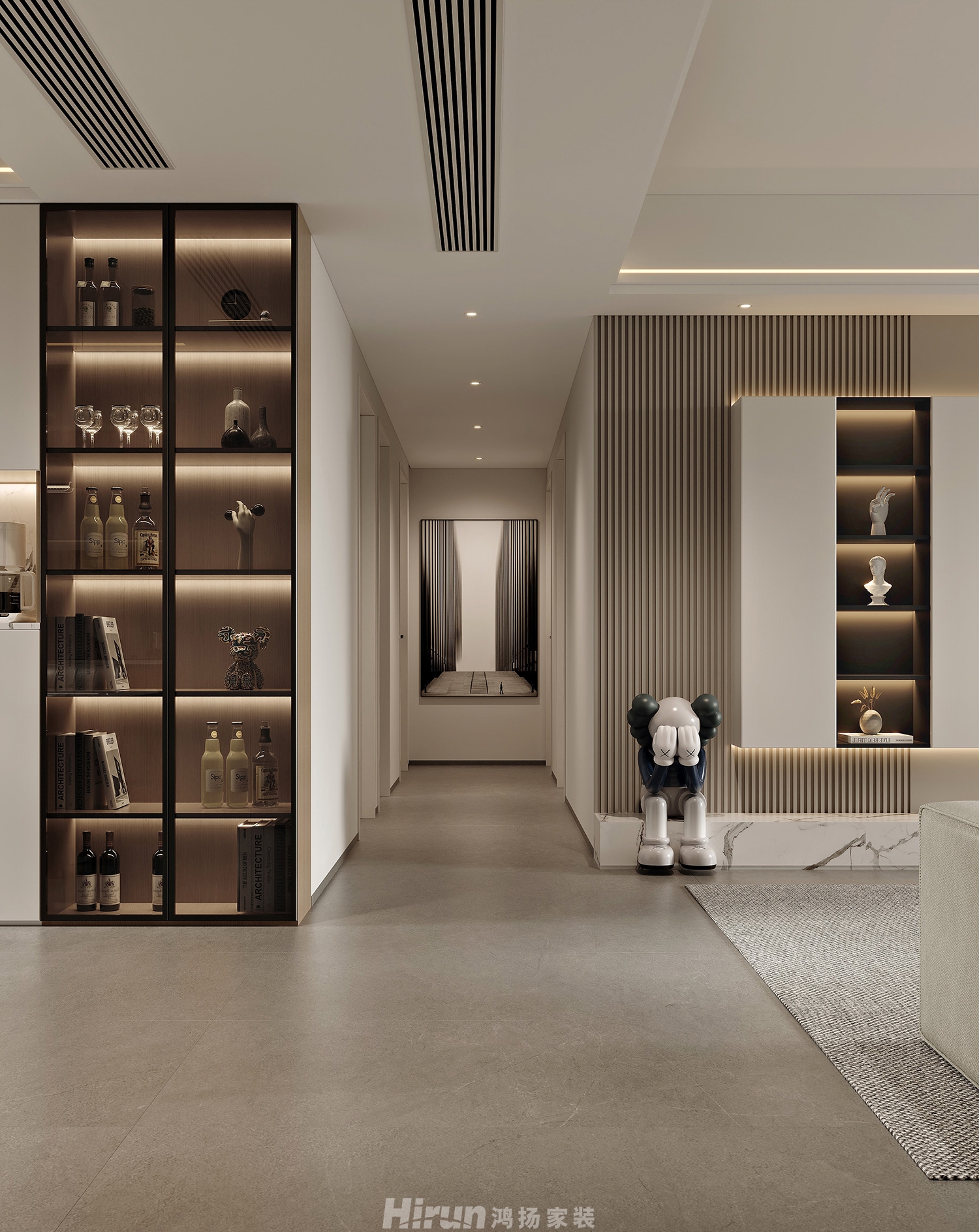 嶺福苑140㎡雅致現代四居室 裝修案例效果圖-7