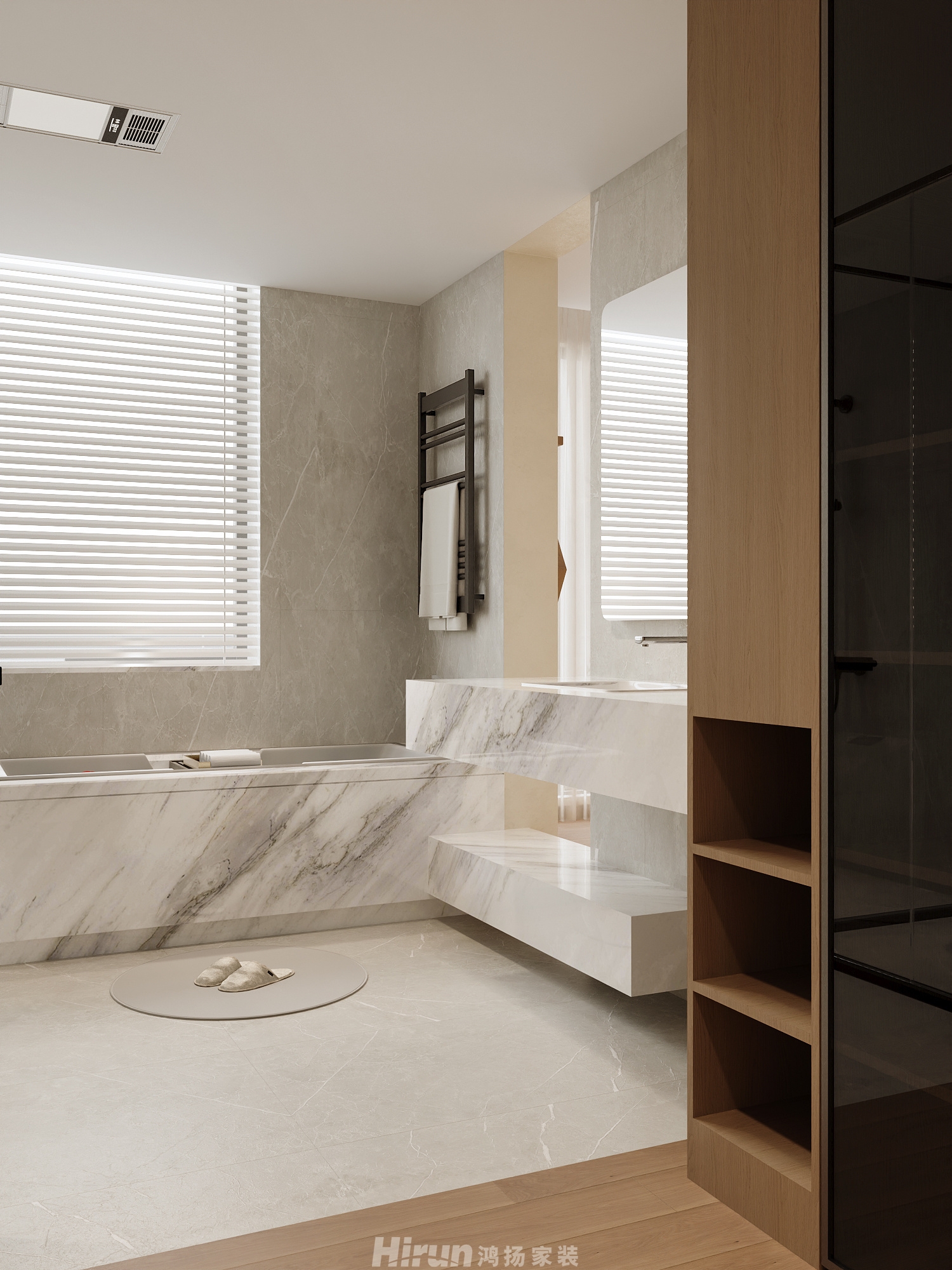 金地三千府350㎡雅致現(xiàn)代別墅 裝修案例效果圖-10