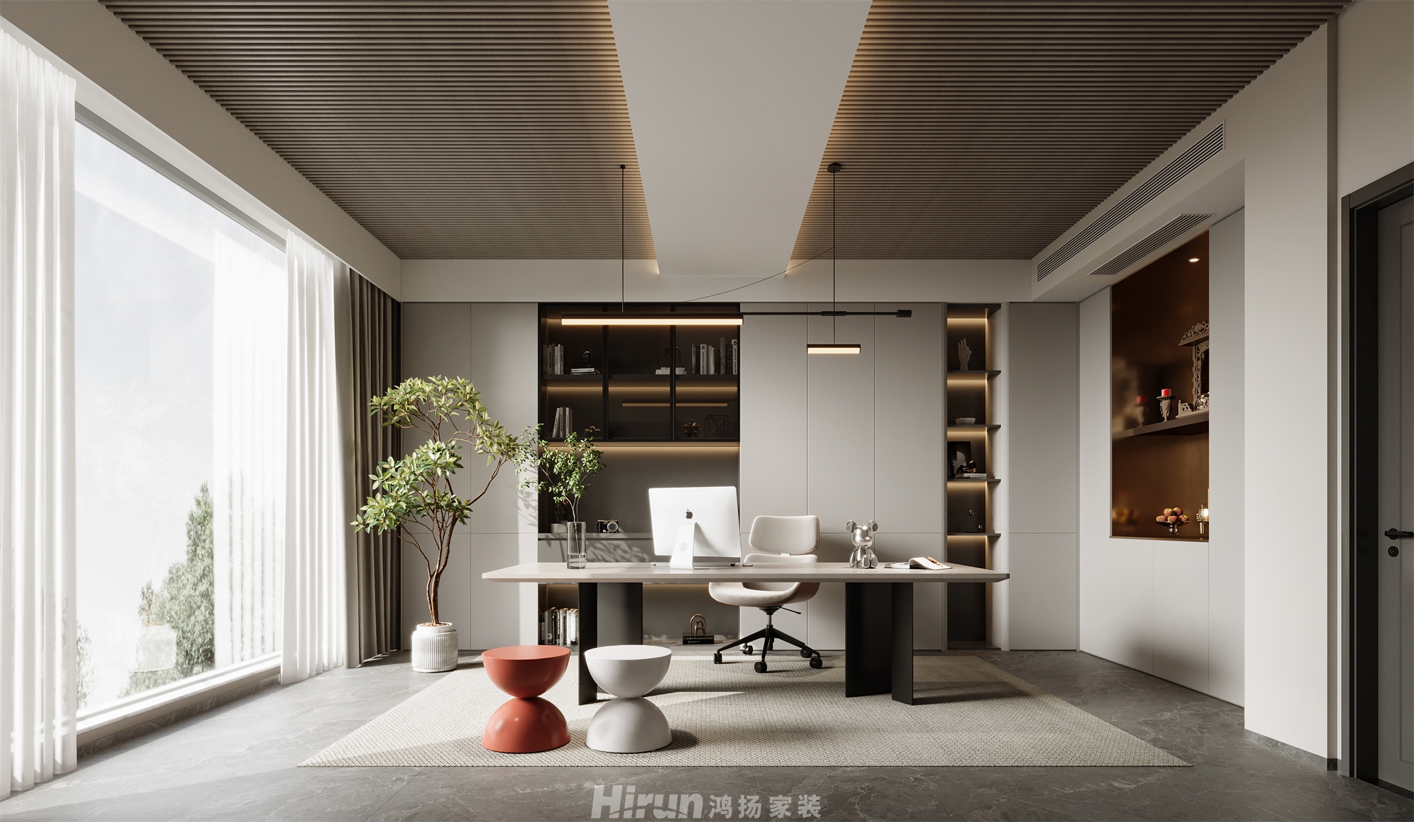 金地三千府350㎡雅致現(xiàn)代別墅 裝修案例效果圖-11