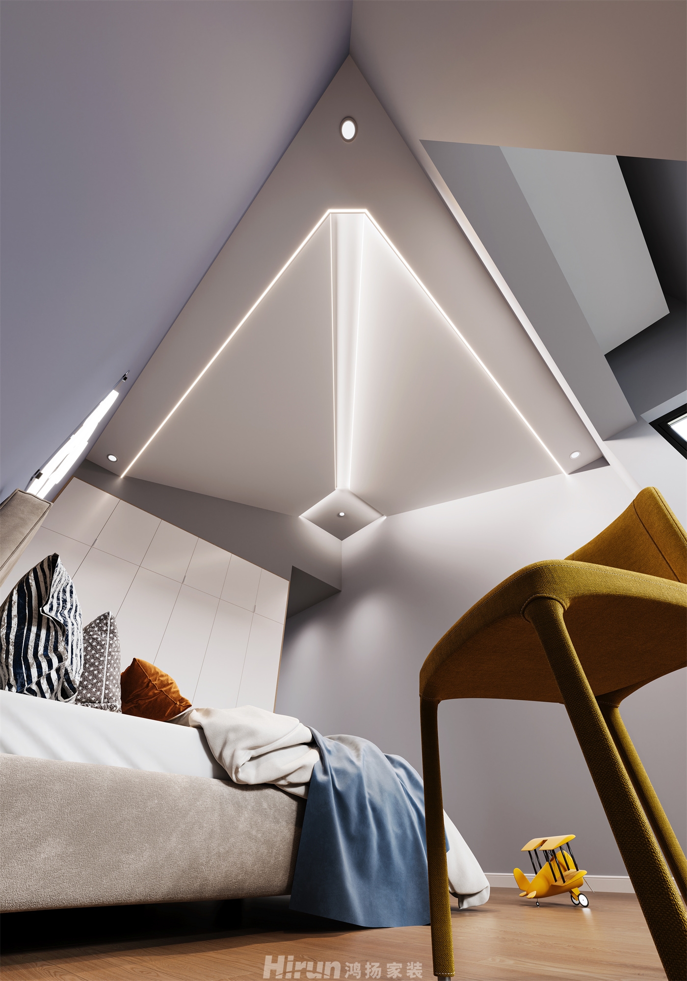 江山帝景220㎡意境東方復式 裝修案例效果圖-3