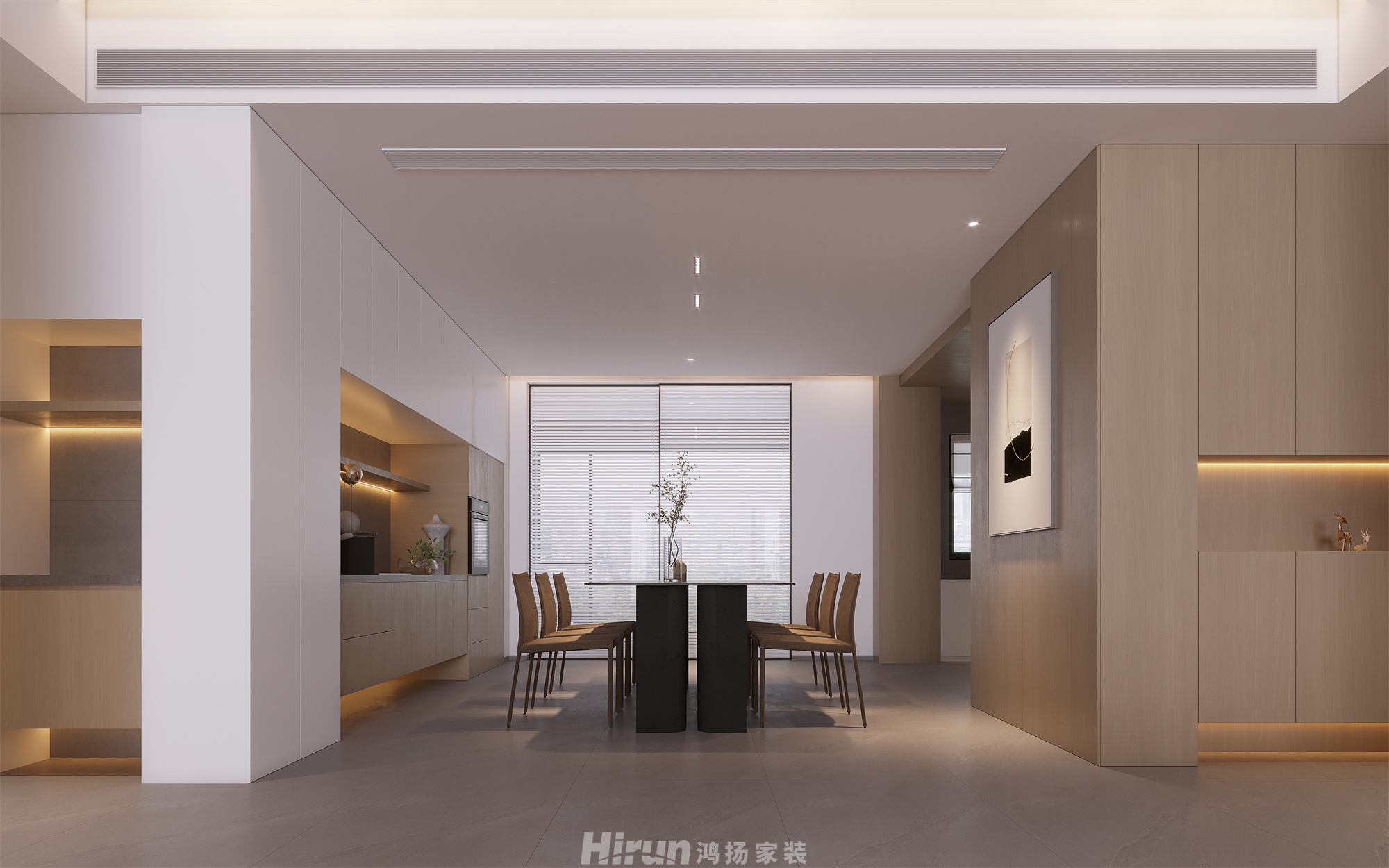 八方小區260㎡雅致現代大平層 裝修案例效果圖-10