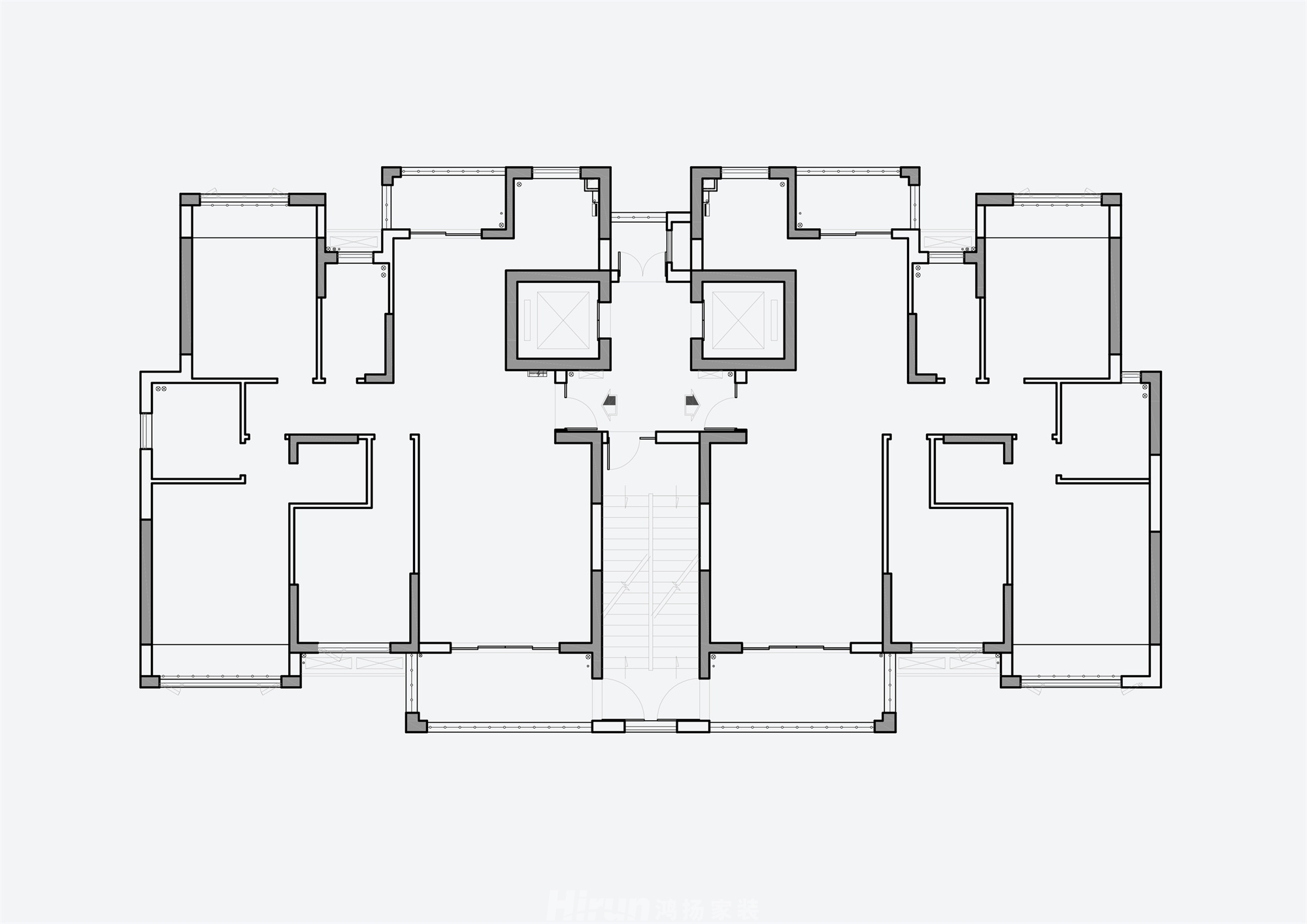 博林云棲280㎡北歐之光大平層 裝修案例效果圖-1