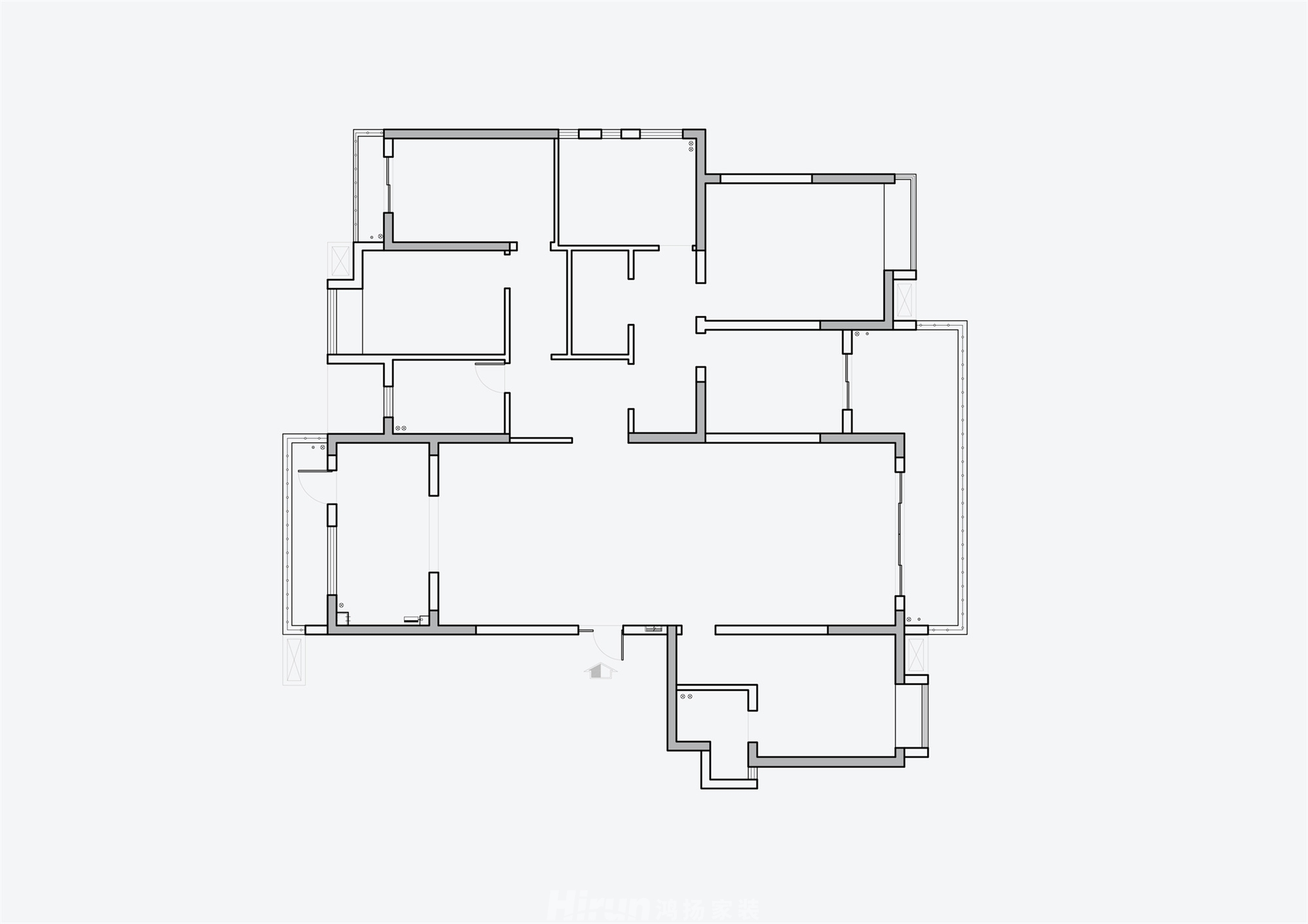 福田藏郡280㎡北歐之光大平層 裝修案例效果圖-1