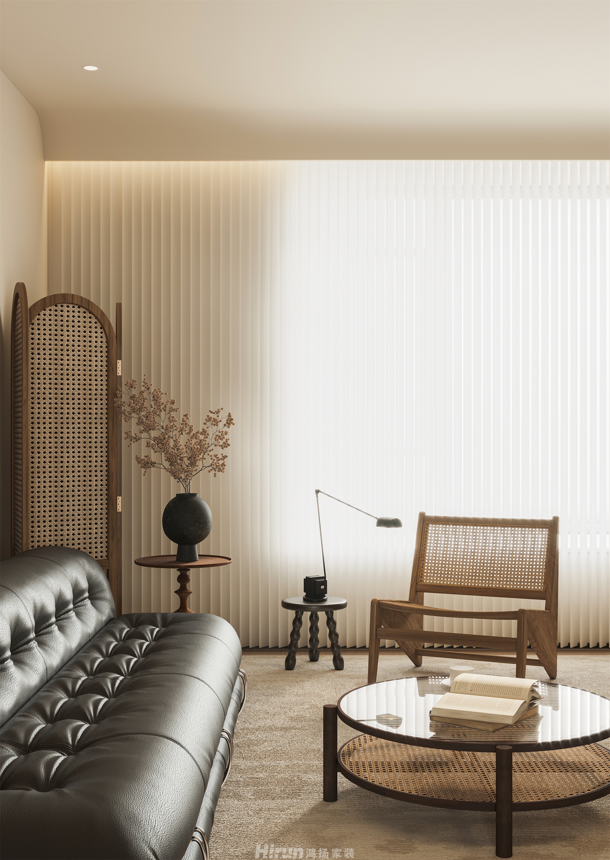 北國風光（舊房改造）120㎡復古風潮三居室 裝修案例效果圖-9