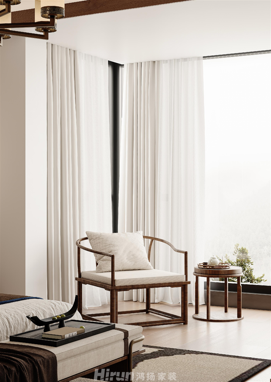 麓湖郡200㎡復合寫意四居室 裝修案例效果圖-9