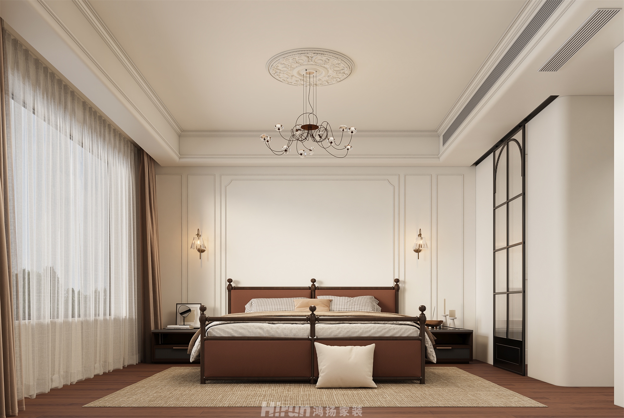 中建昭山印象215㎡復古風潮復式 裝修案例效果圖-3