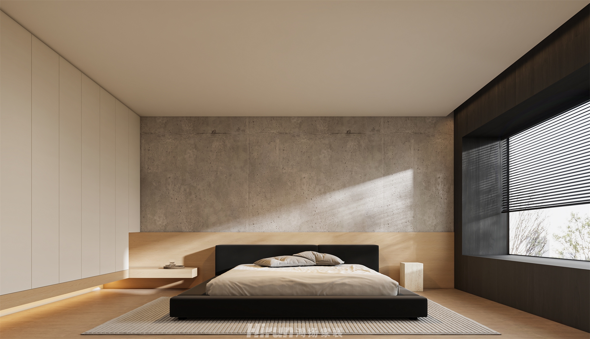 漢唐翰林府120㎡雅致現代三居室 裝修案例效果圖-5