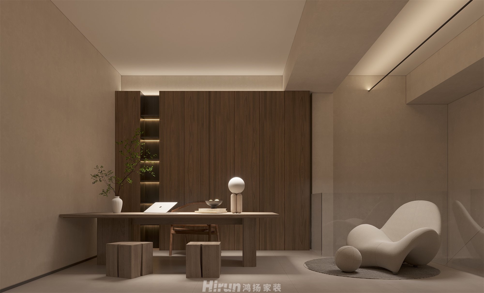 恒大半山悅府240㎡北歐之光復式 裝修案例效果圖-13