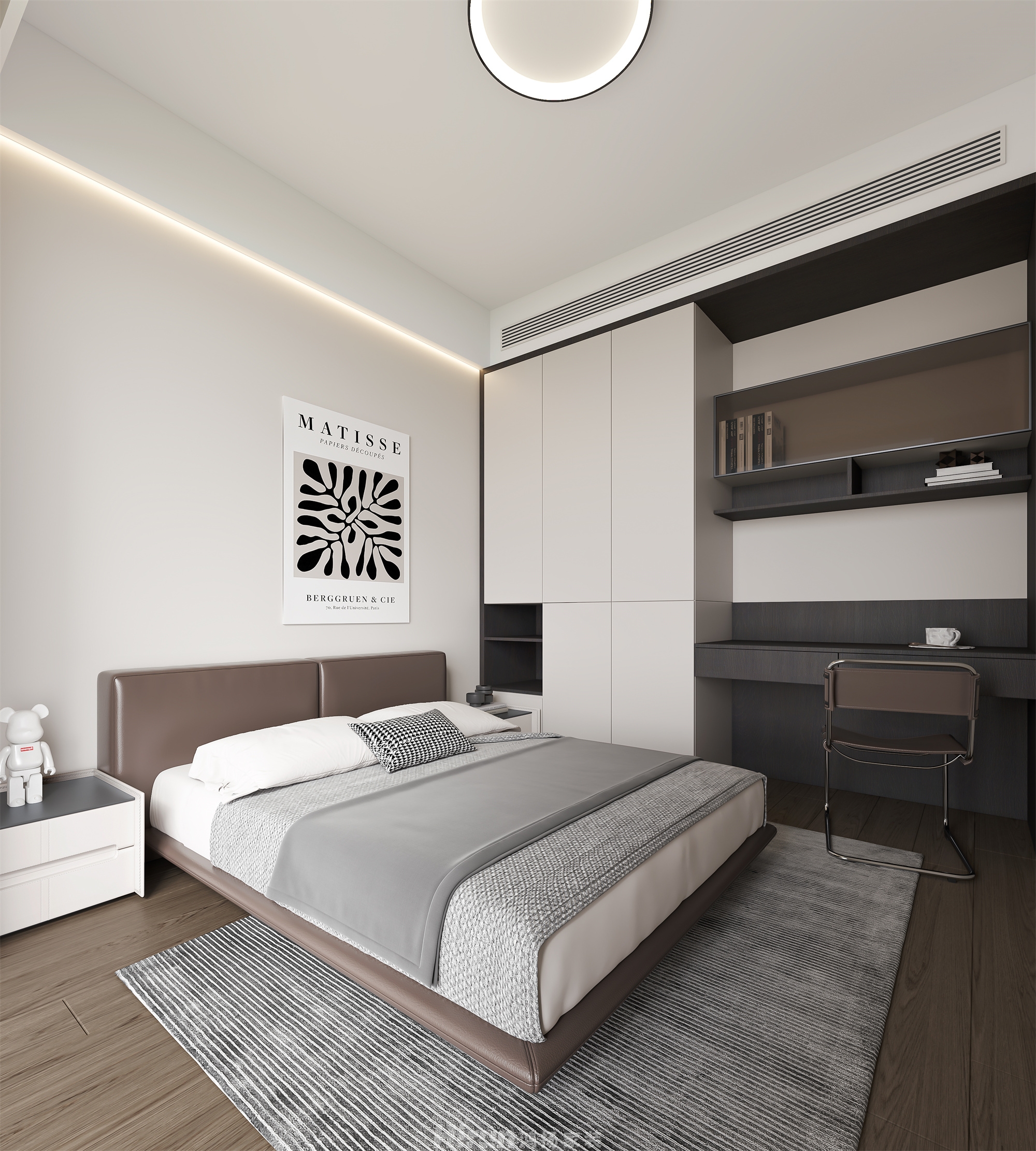 公園央著206㎡雅致現(xiàn)代大平層 裝修案例效果圖-6