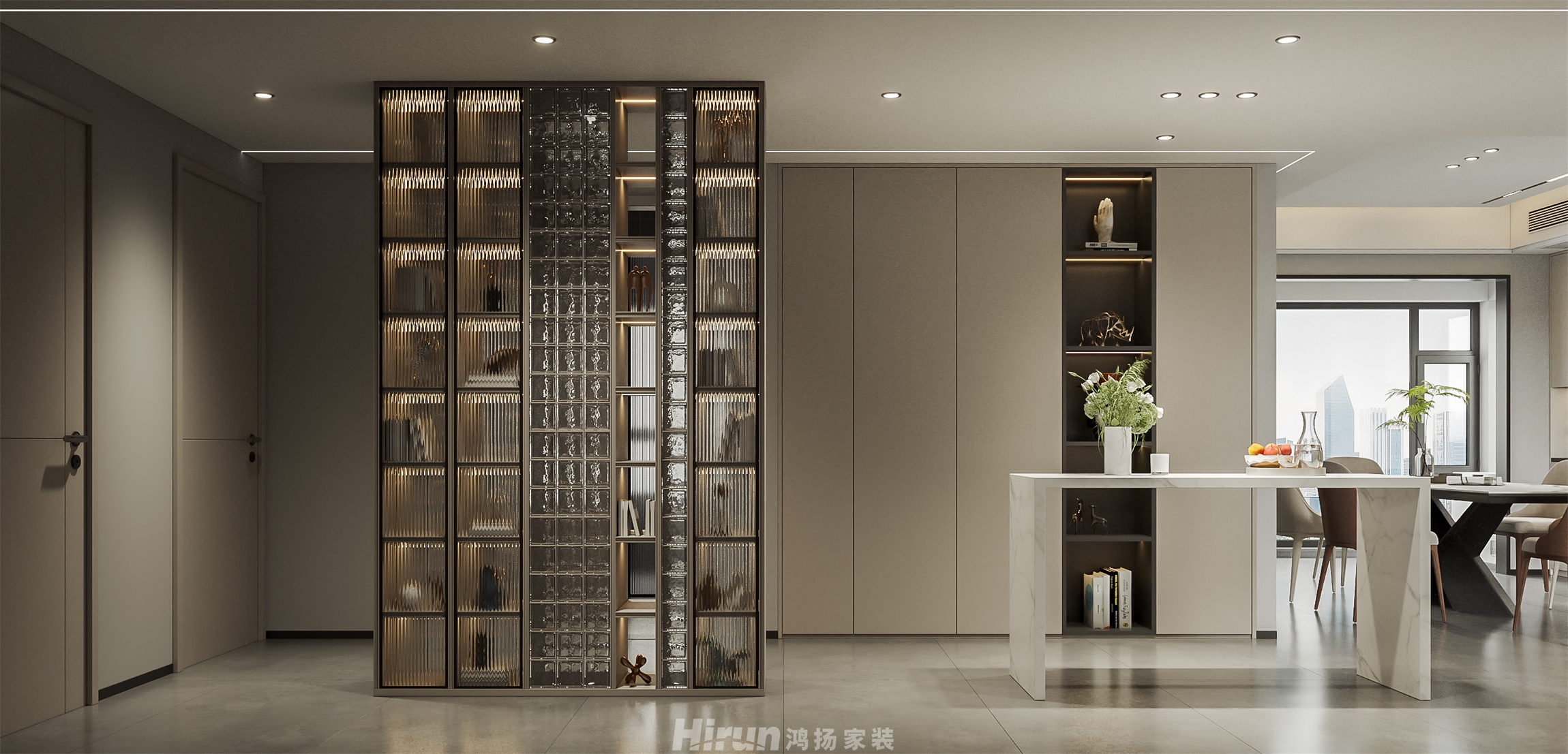 頤和佳園160㎡雅致現(xiàn)代四居室 裝修案例效果圖-10