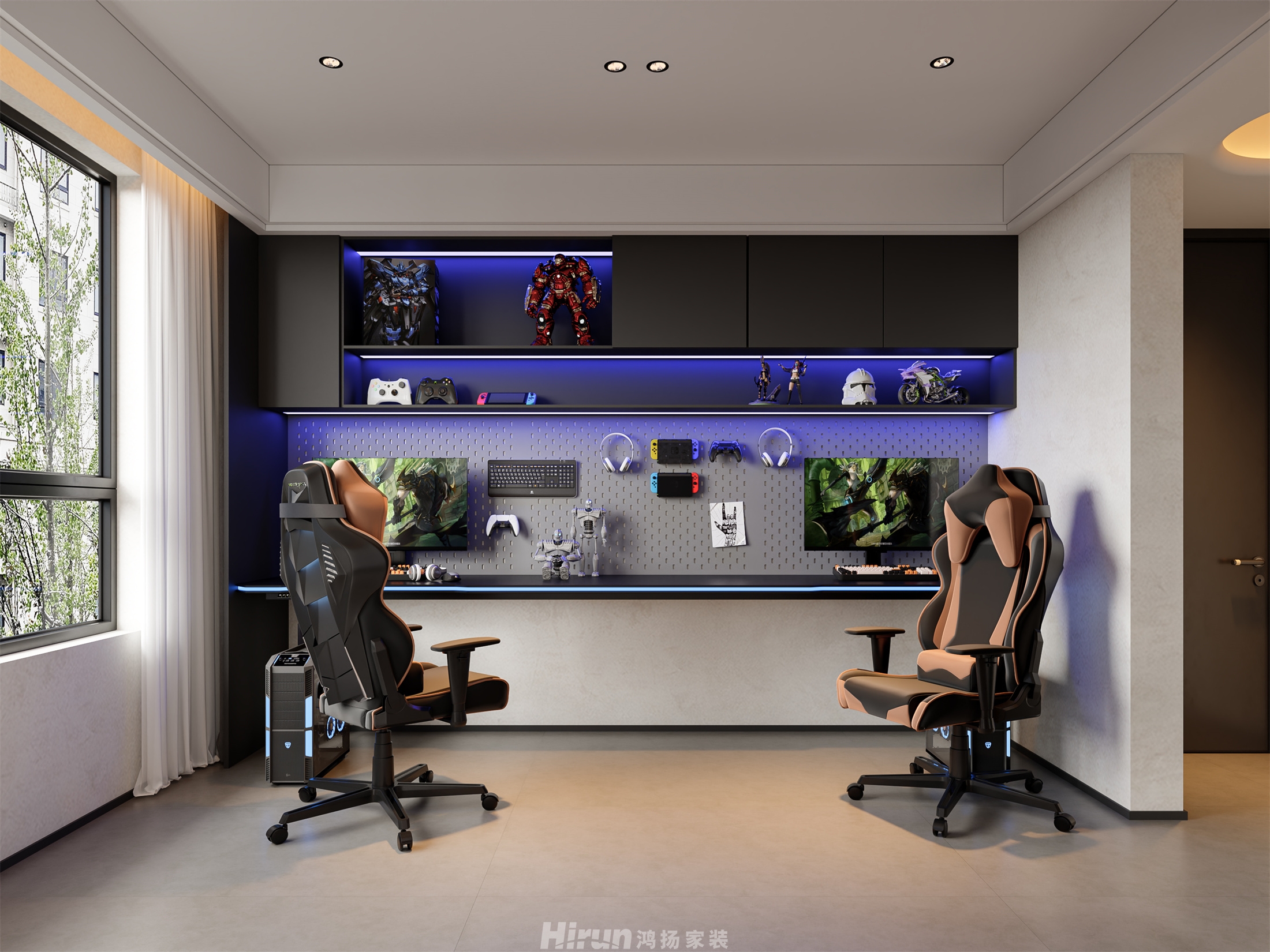 潮宗御苑120㎡雅致現代二居室 裝修案例效果圖-12