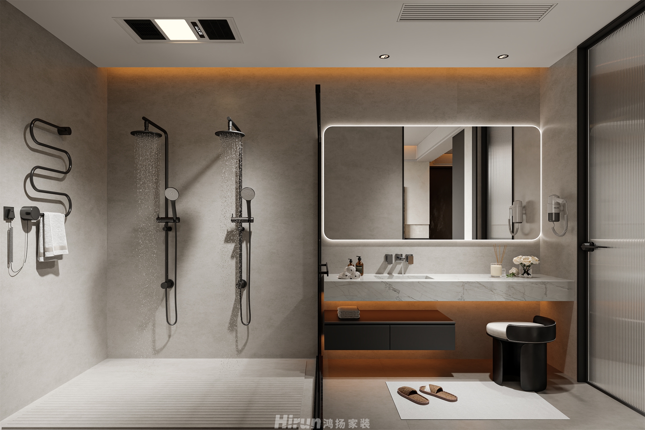 潮宗御苑120㎡雅致現代二居室 裝修案例效果圖-6