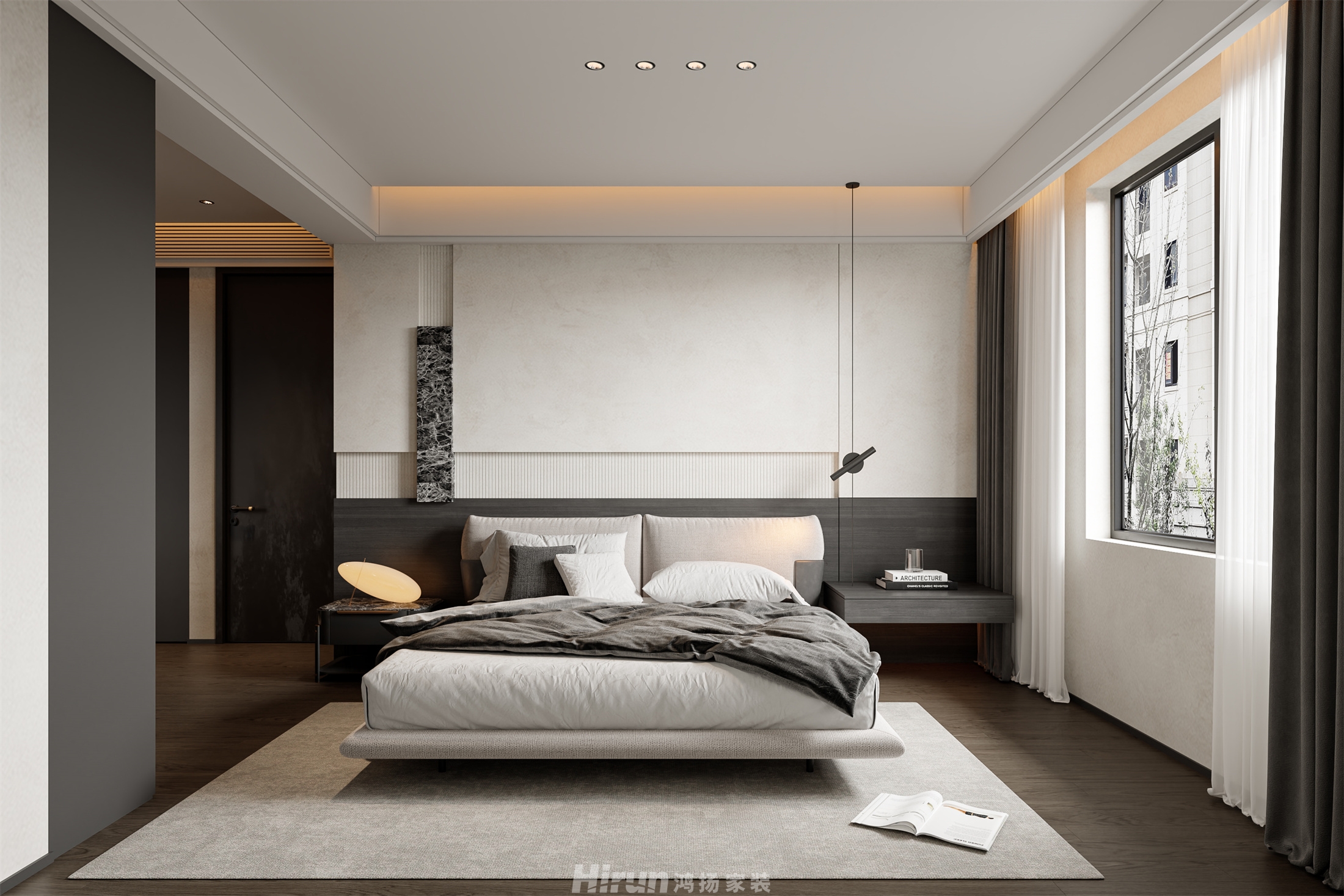 潮宗御苑120㎡雅致現代二居室 裝修案例效果圖-4