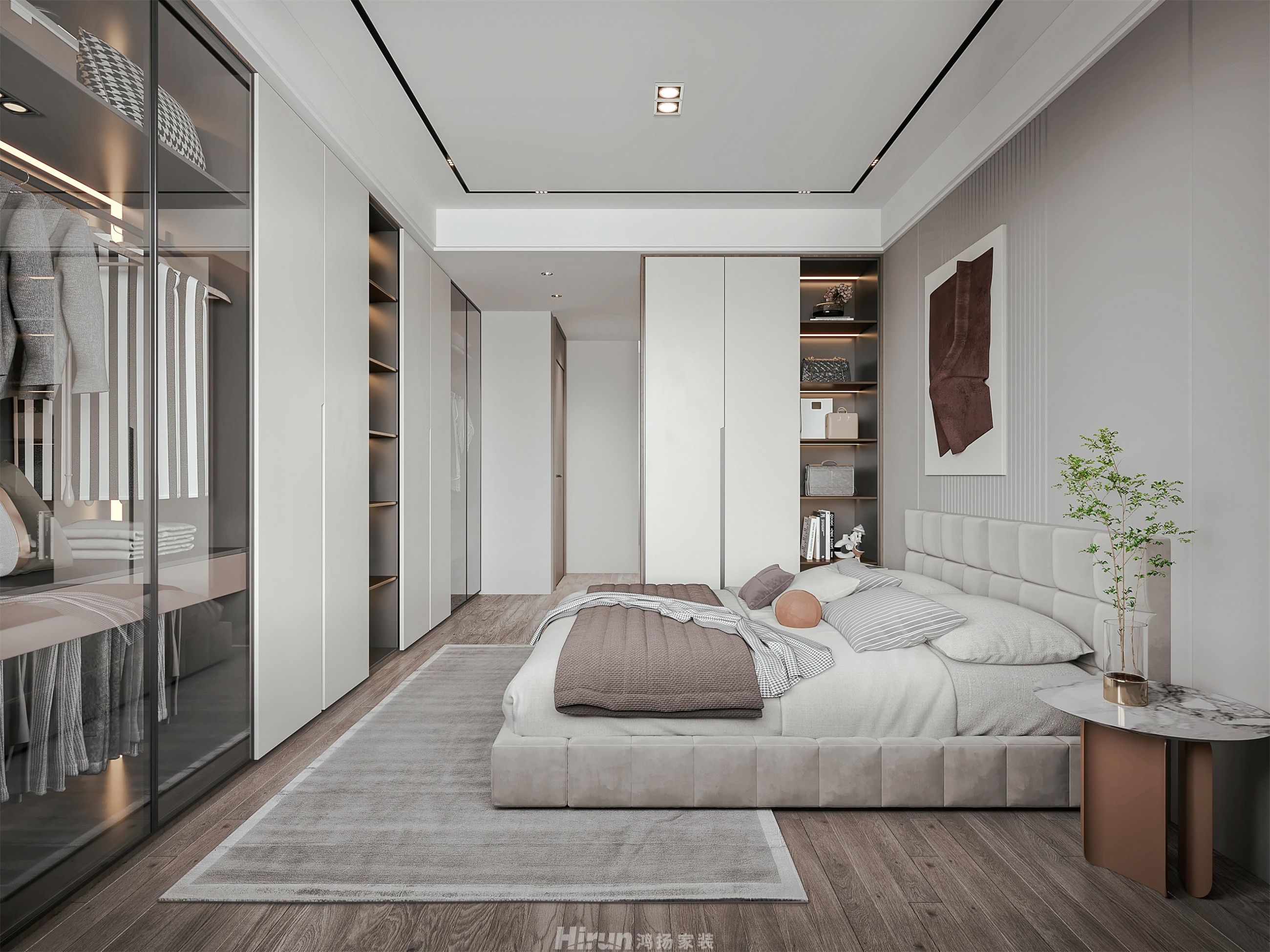 東城里160㎡雅致現(xiàn)代四居室 裝修案例效果圖-5