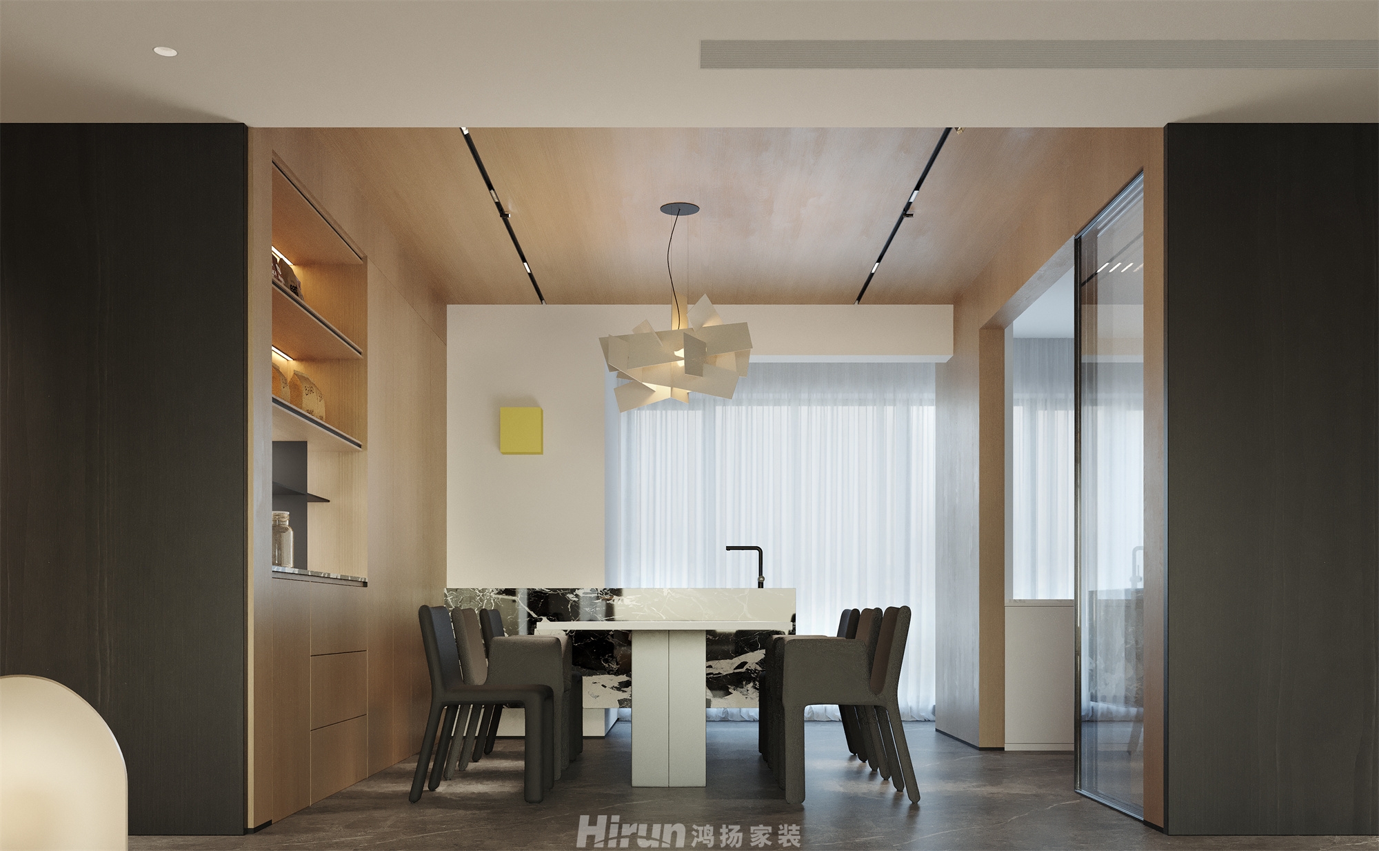 湘府和園218㎡雅致現代大平層 裝修案例效果圖-8