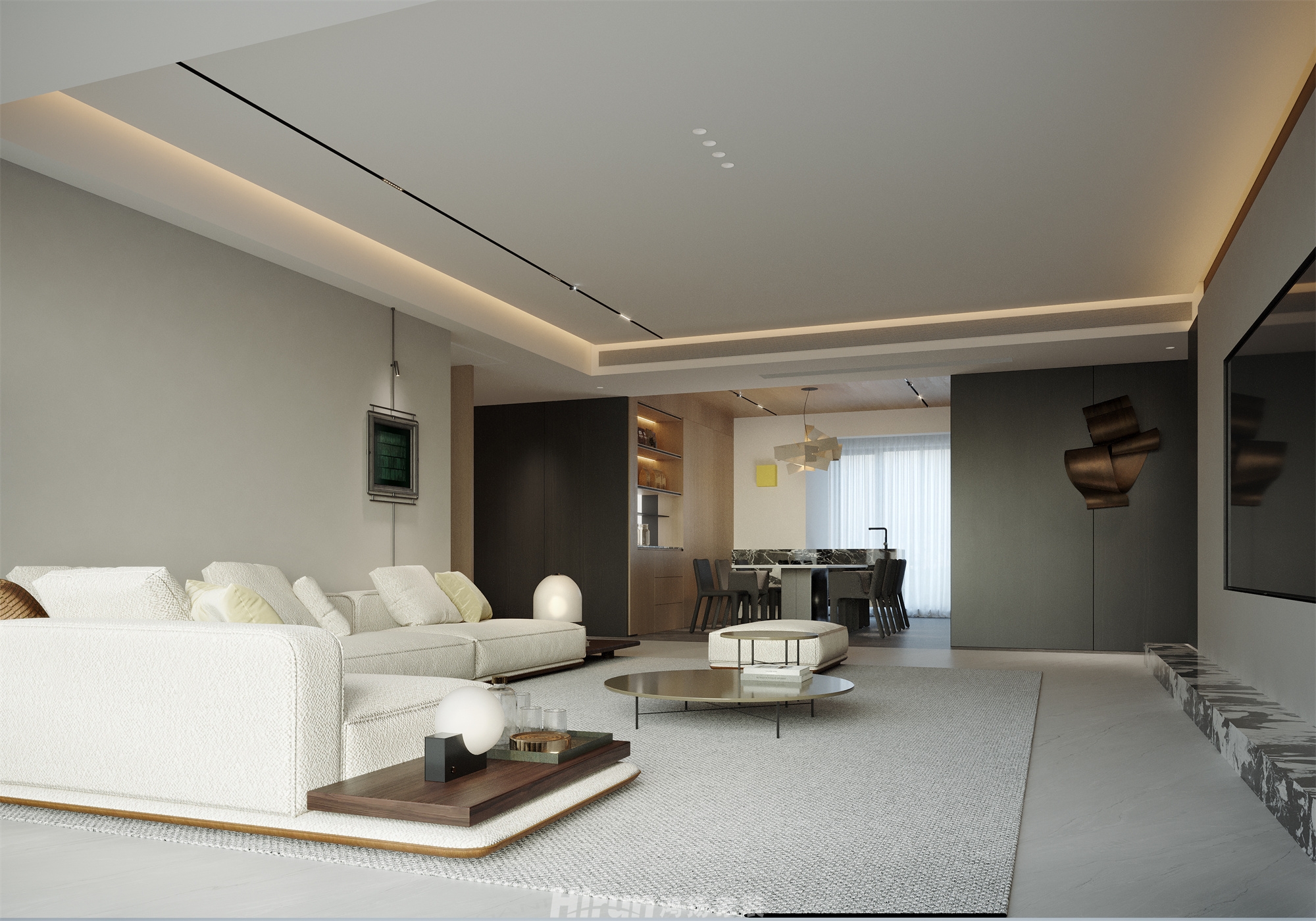 湘府和園218㎡雅致現代大平層 裝修案例效果圖-11