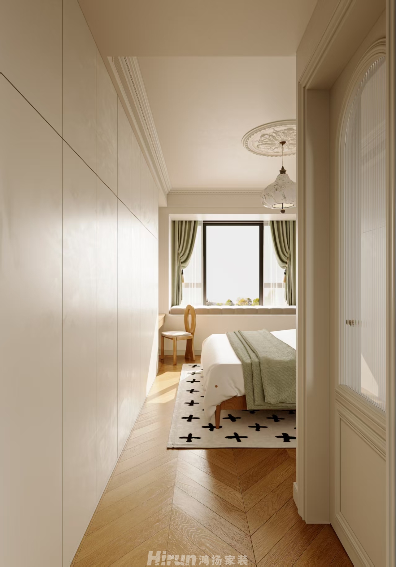 湘府和園146㎡復古風潮四居室 裝修案例效果圖-6