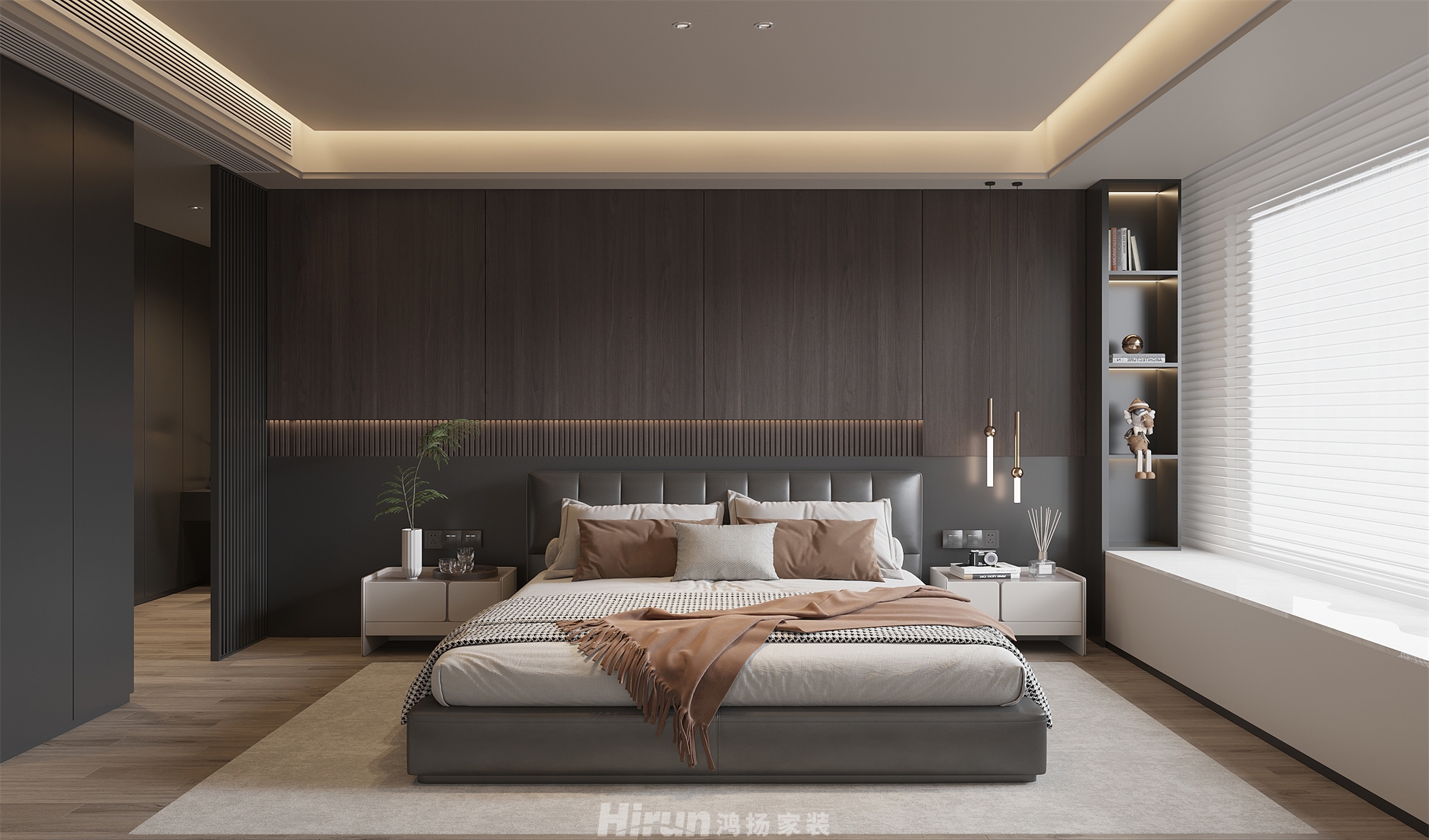 桂語雲峯245㎡雅致現代大平層 裝修案例效果圖-2