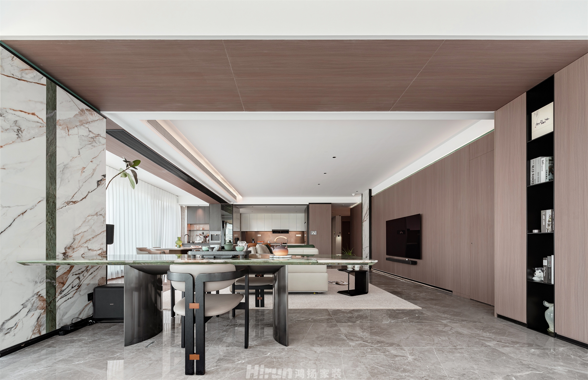 越秀湘江星匯城249㎡新裝飾主義大平層 裝修案例實景圖-6