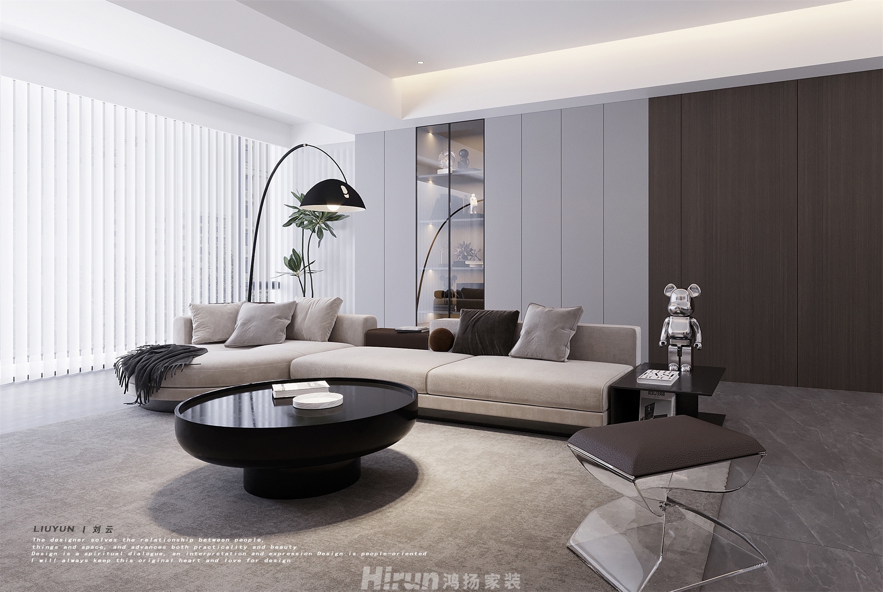 建發(fā)合著180㎡新裝飾主義四居室 裝修案例效果圖-4