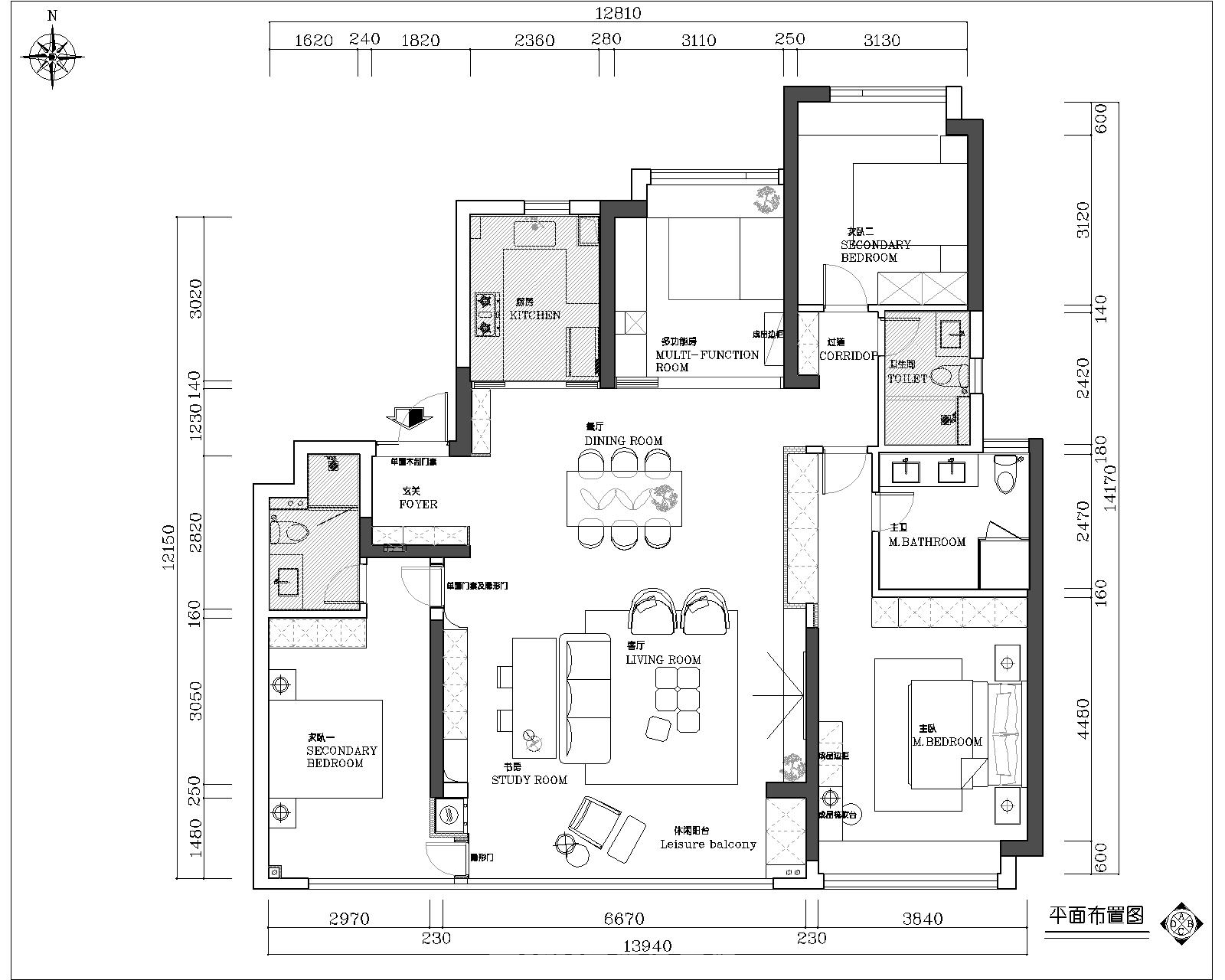 時代建發和著180㎡東方古雅四居室 裝修案例效果圖-4