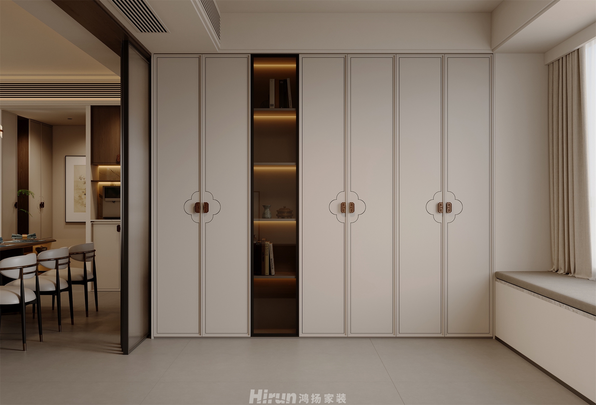 時代建發和著180㎡東方古雅四居室 裝修案例效果圖-7