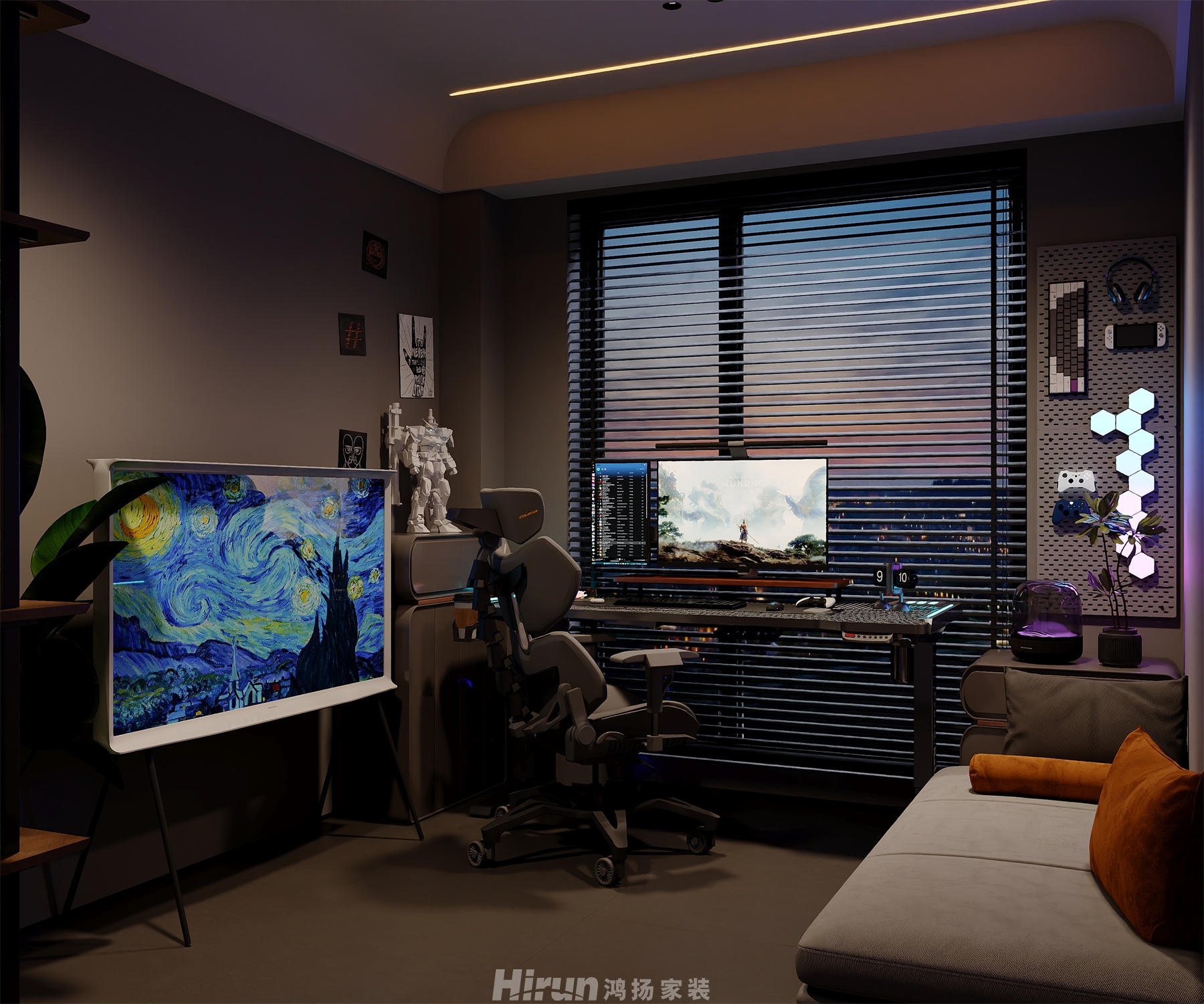 國欣云境府180㎡雅致現(xiàn)代四居室 裝修案例效果圖-8