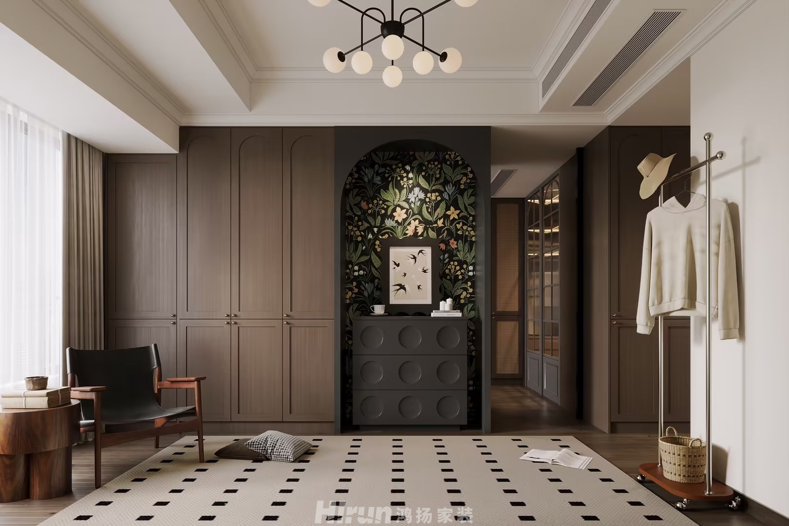 穿紫河壹號(hào)160㎡新裝飾主義四居室 裝修案例效果圖-9