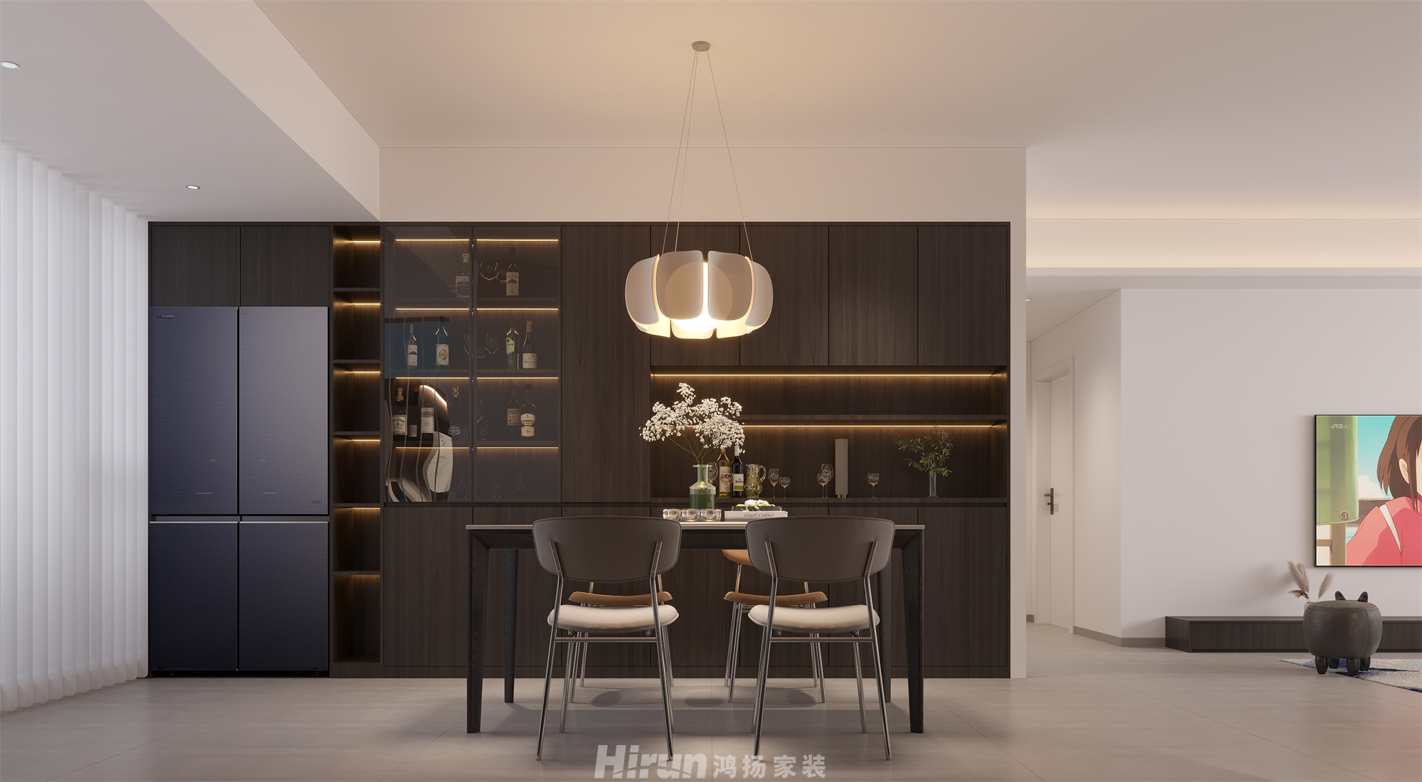 天城國際150㎡雅致現代四居室 裝修案例效果圖-6