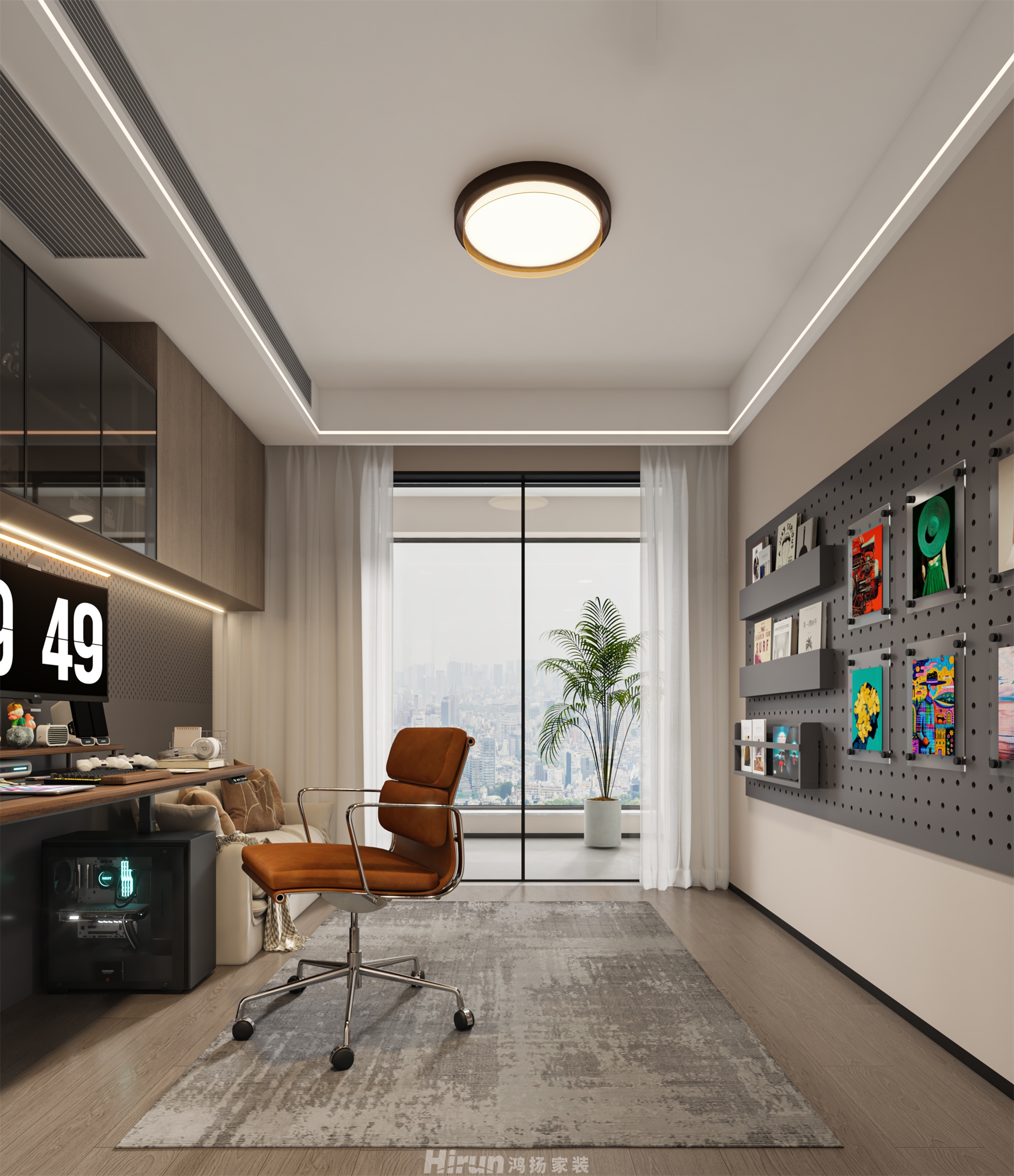 融科東南海140㎡雅致現(xiàn)代四居室 裝修案例效果圖-5