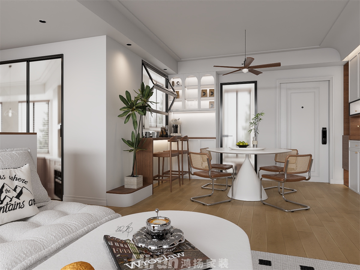 中鐵翰瀾灣150㎡優雅繽紛四居室 裝修案例效果圖-2