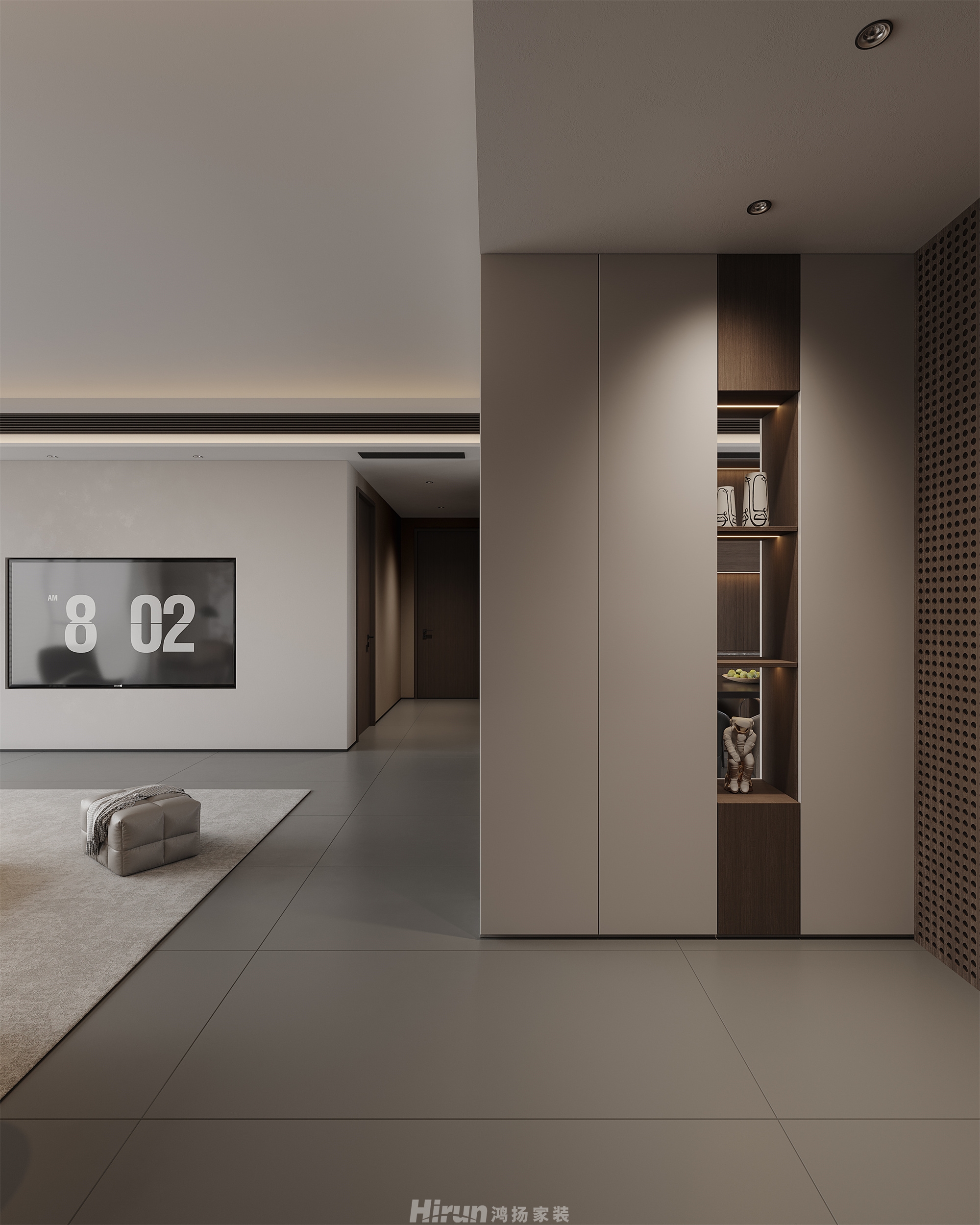 中建軌道麓江府166㎡雅致現代四居室 裝修案例效果圖-4