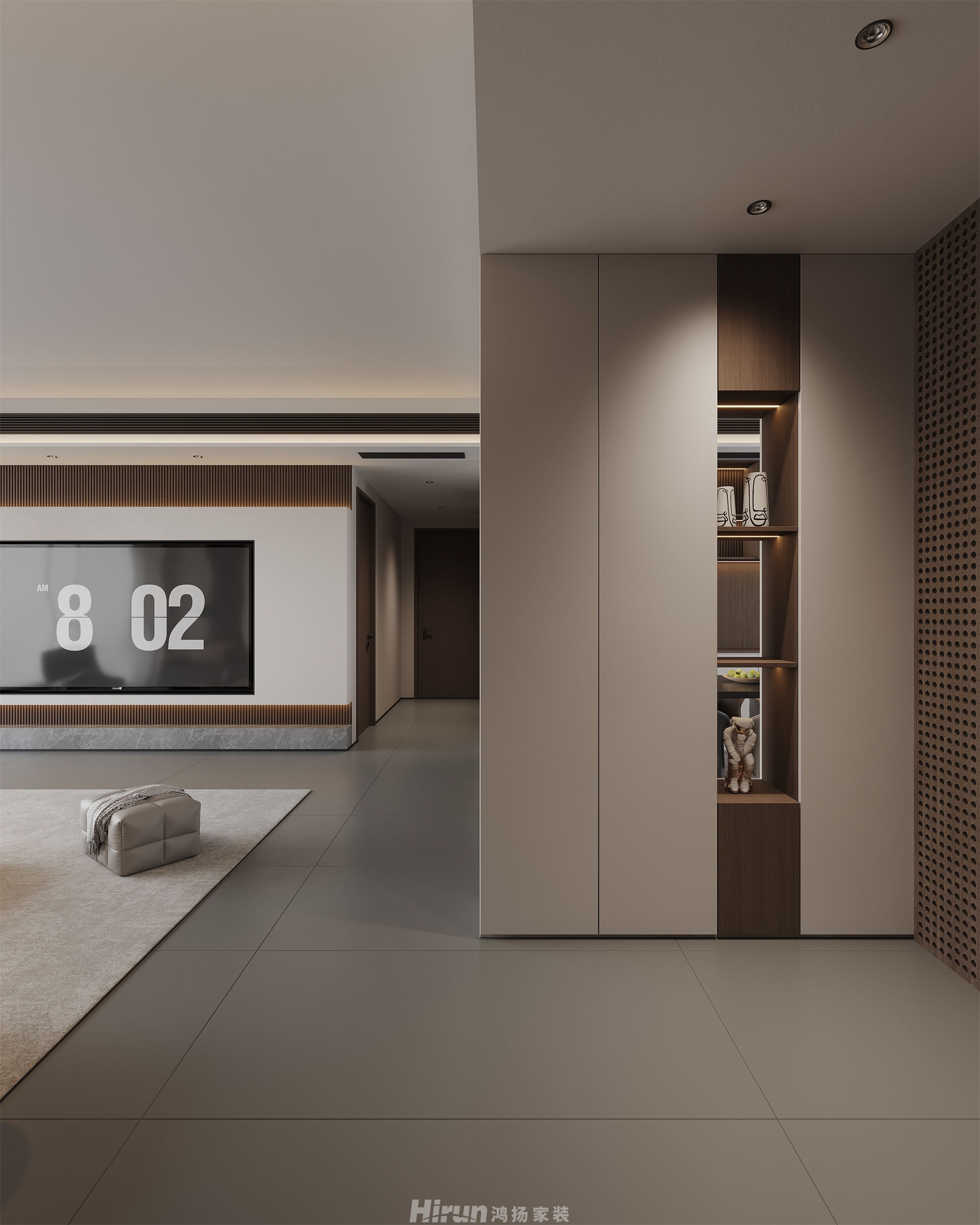 中建軌道麓江府166㎡雅致現代四居室 裝修案例效果圖-6