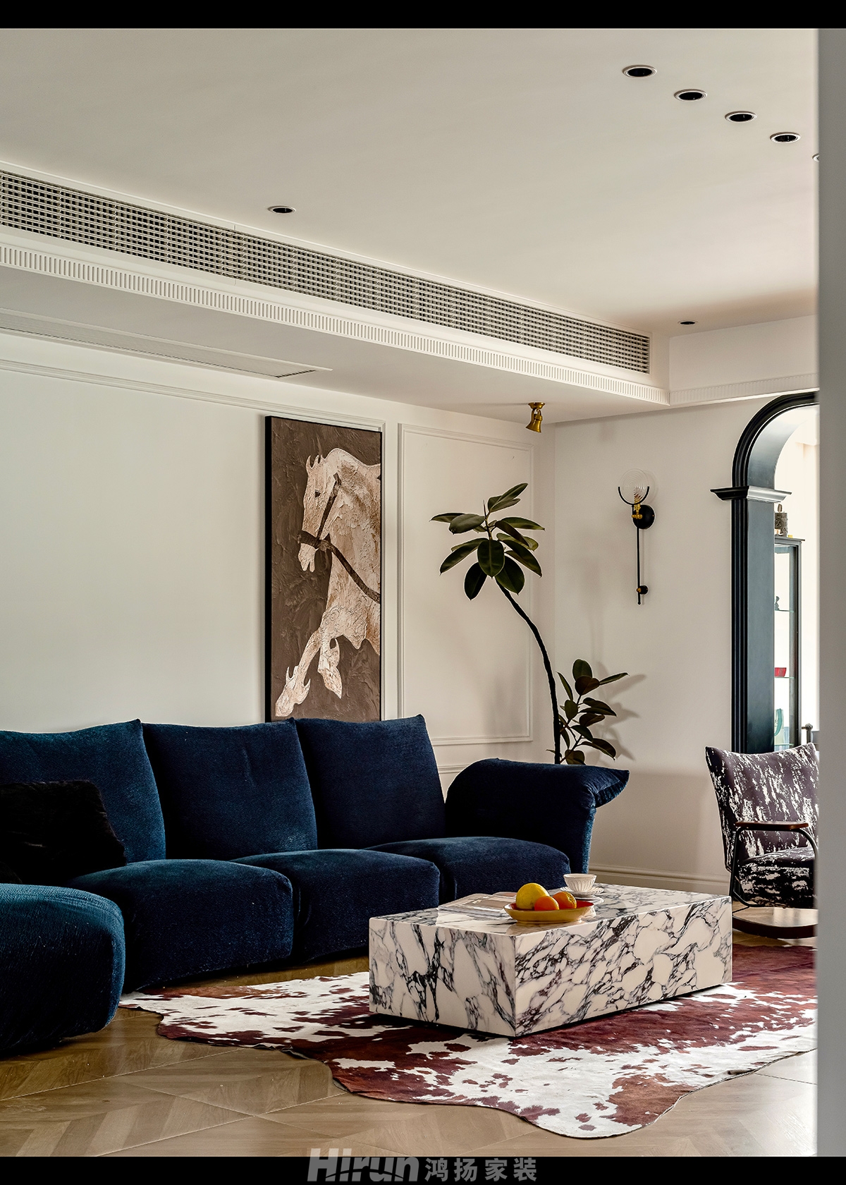 楚天逸品290㎡復古風潮五居室 裝修案例效果圖-6