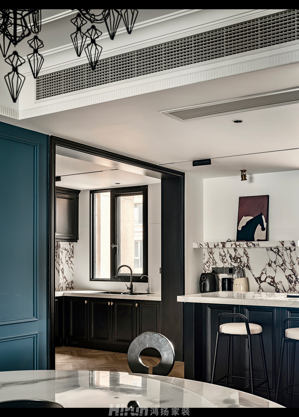 楚天逸品290㎡復古風潮五居室 裝修案例效果圖-8