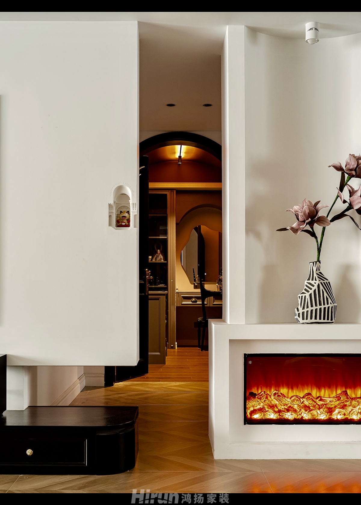 楚天逸品290㎡復古風潮五居室 裝修案例效果圖-5