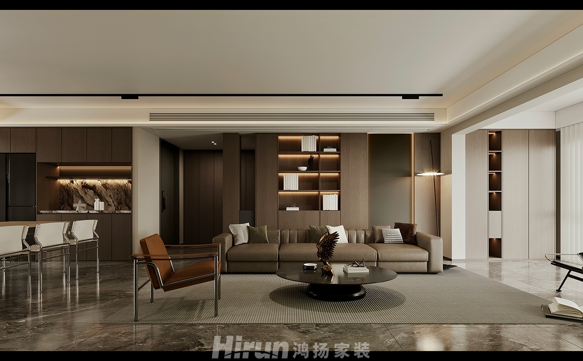 觀山印160 ㎡新裝飾主義四居室 裝修案例效果圖-6