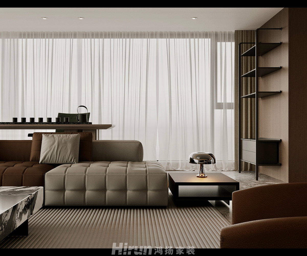 夢想鳳棲臺235㎡新裝飾主義四居室 裝修案例效果圖-7