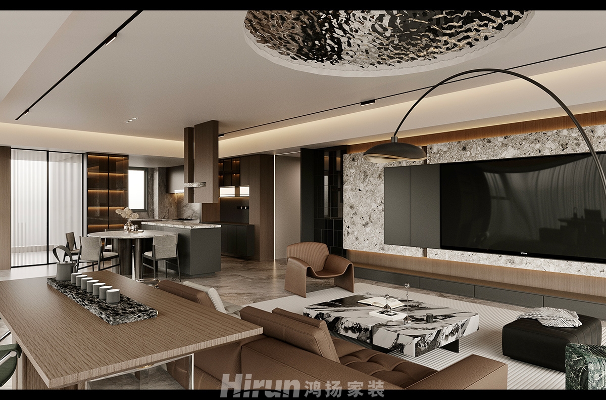 夢想鳳棲臺235㎡新裝飾主義四居室 裝修案例效果圖-5