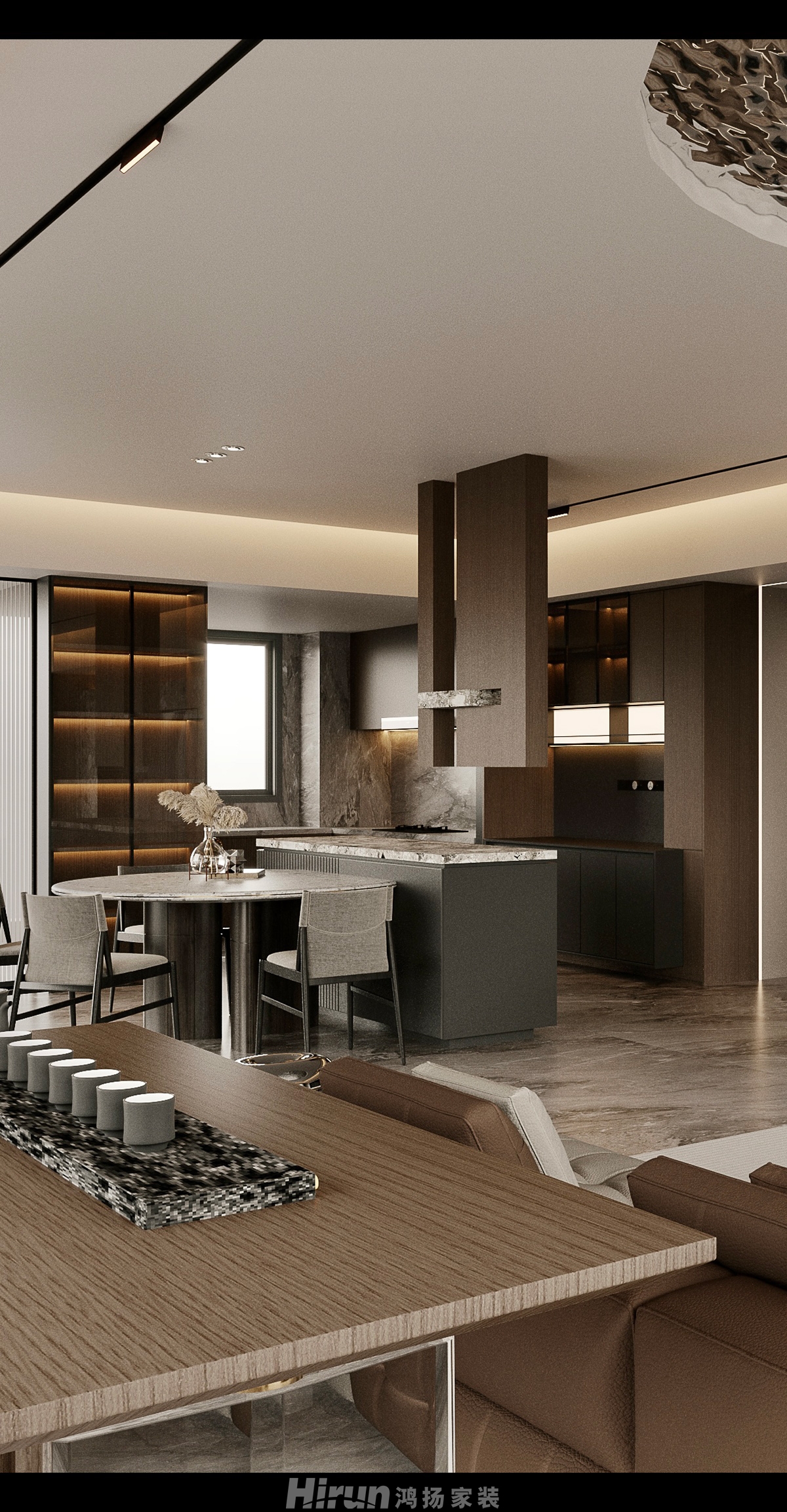 夢想鳳棲臺235㎡新裝飾主義四居室 裝修案例效果圖-11