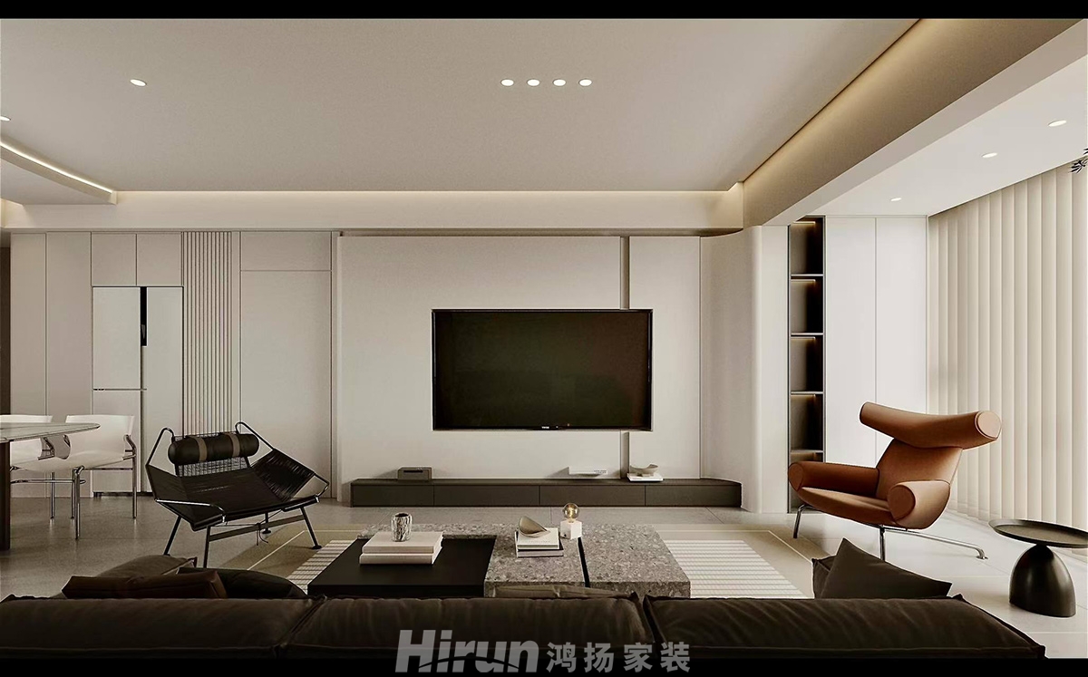 正榮濱江紫闕臺140㎡雅致現代四居室 裝修案例效果圖-2