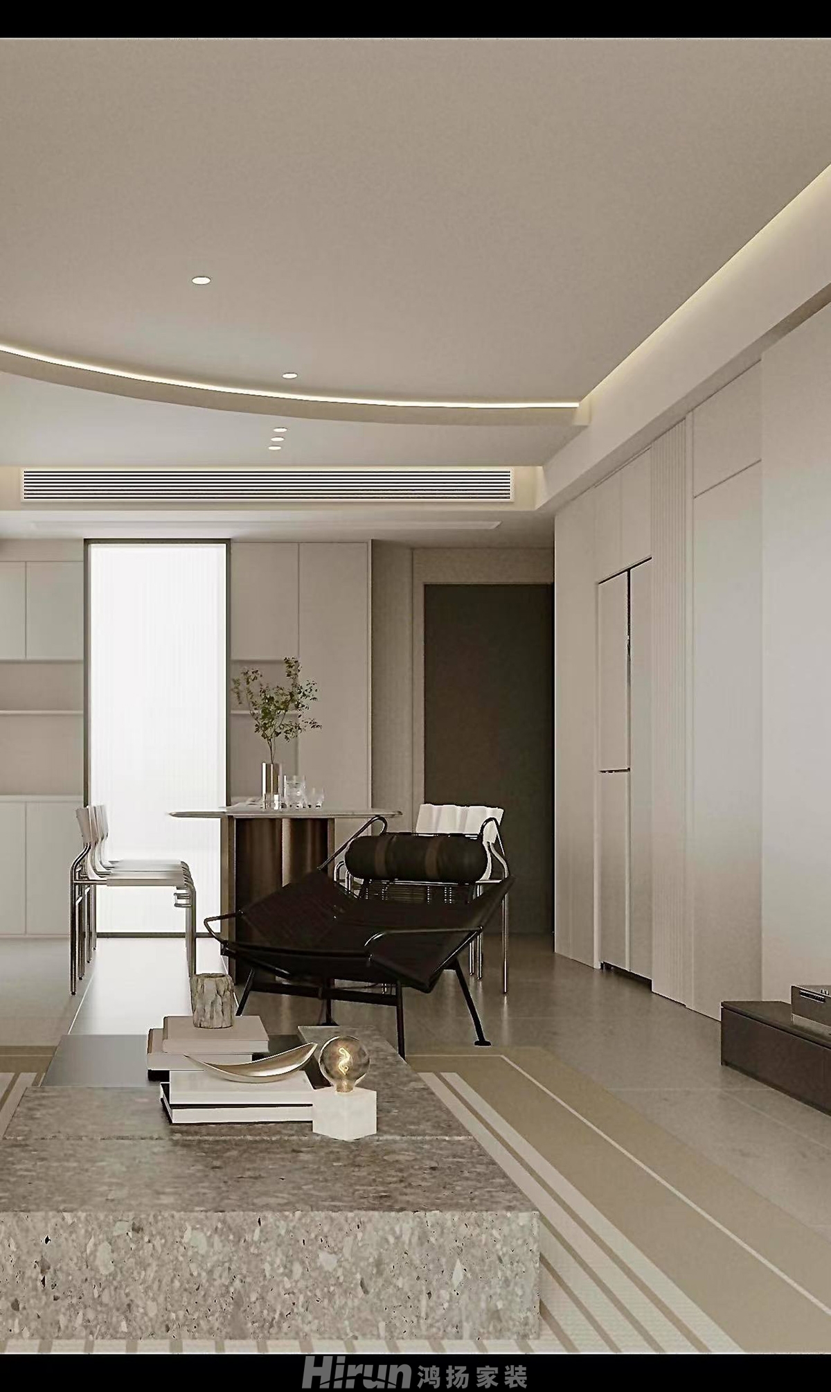 正榮濱江紫闕臺140㎡雅致現代四居室 裝修案例效果圖-6