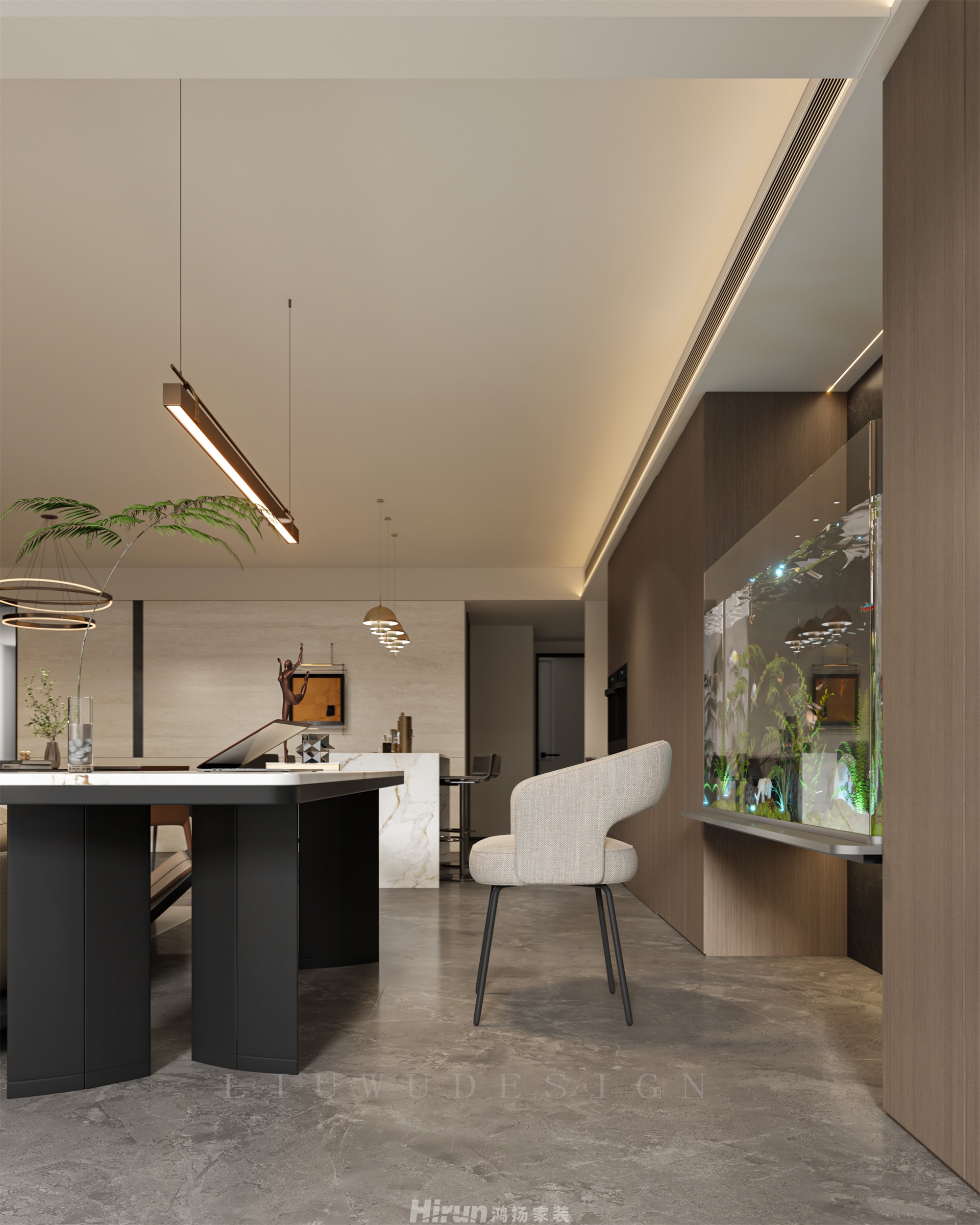 長沙潤府233㎡新裝飾主義大平層 裝修案例效果圖-10